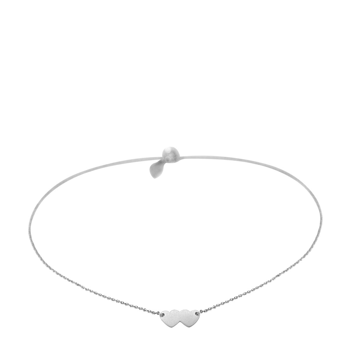 Sterling Silver Double Heart Anklet