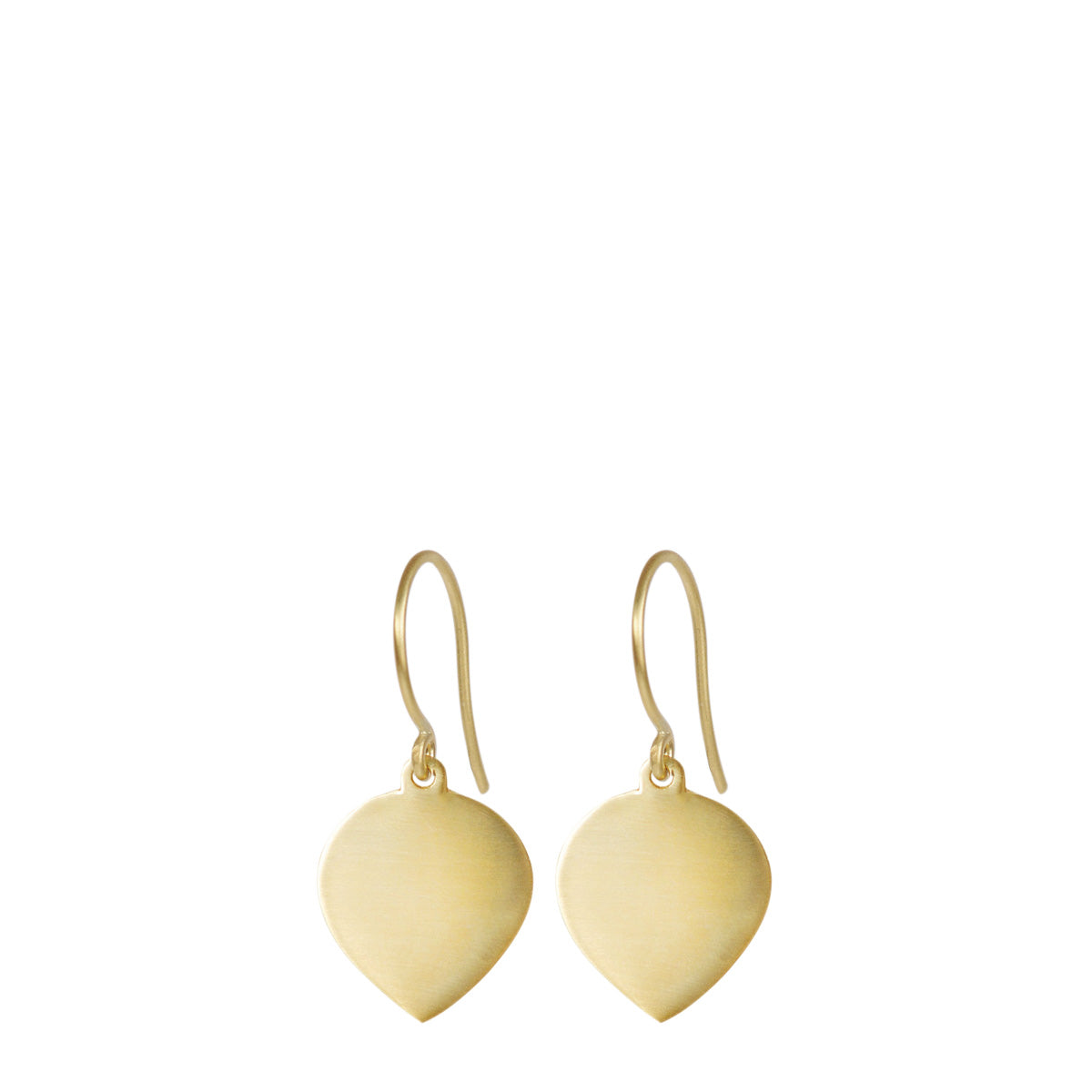 18K Gold Medium Flat Lotus Petal Earrings