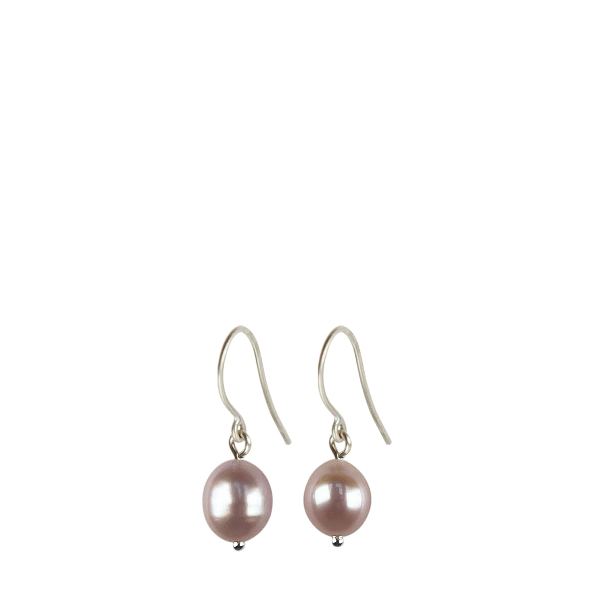 Sterling Silver Pink Freshwater Pearl Drop Earrings