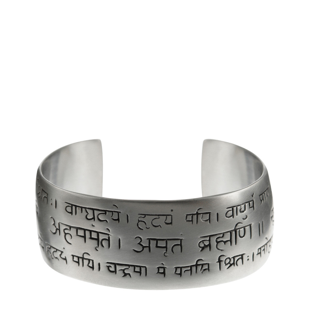 Sterling Silver Wide Sanskrit Cuff