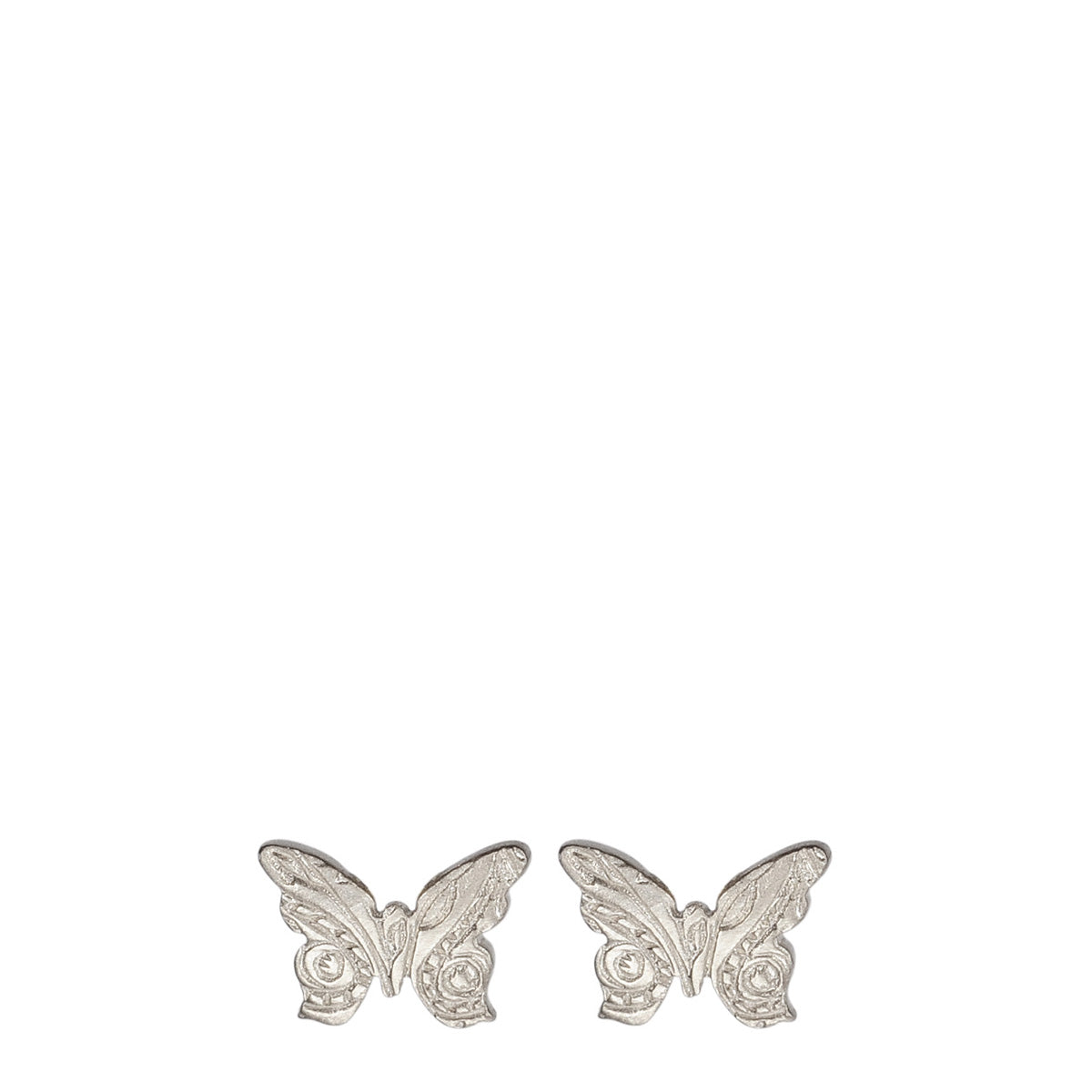 Sterling Silver Small Paisley Butterfly Stud Earrings