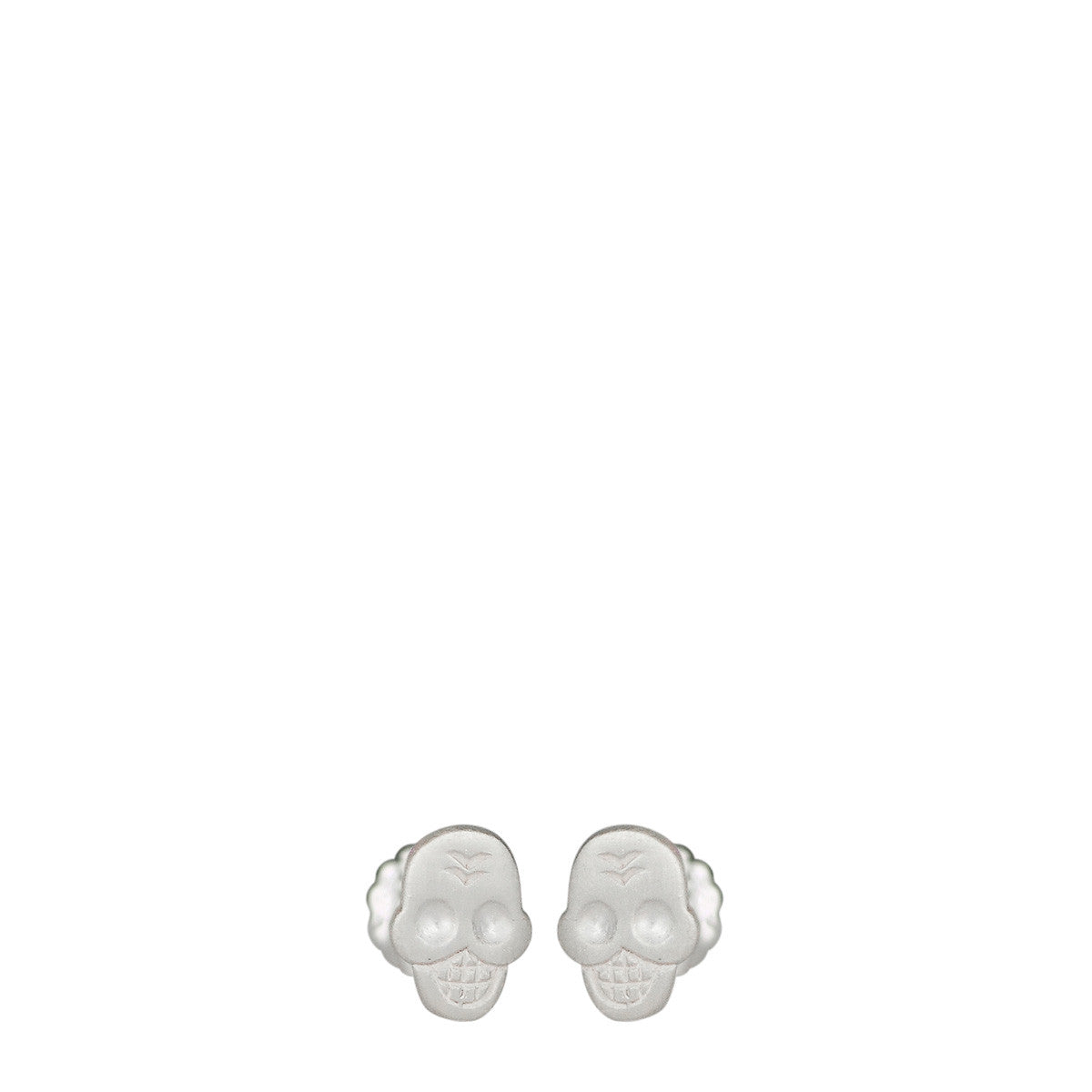 Sterling Silver Mini Skull Stud Earrings