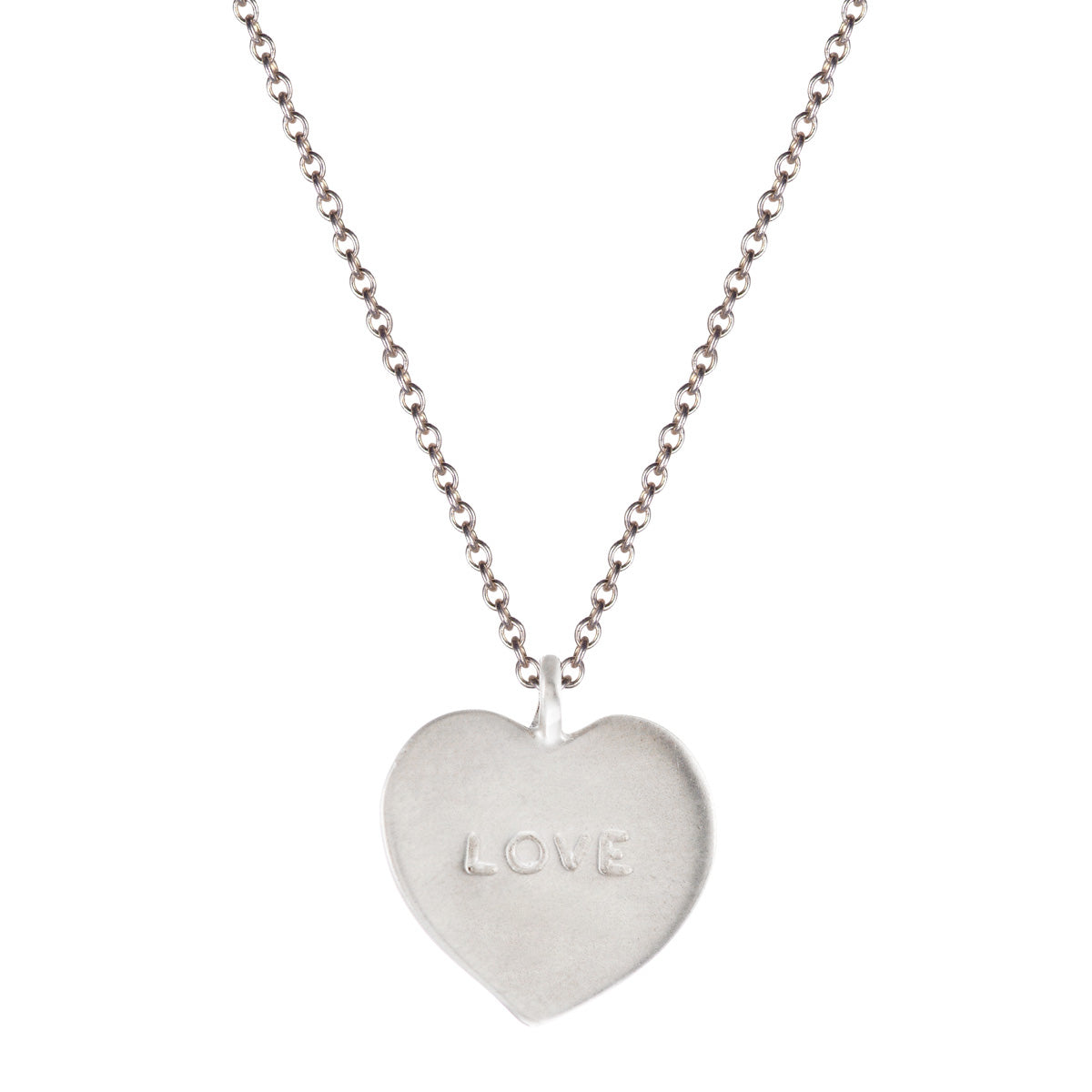 Sterling Silver &#39;Love&#39; Heart Pendant