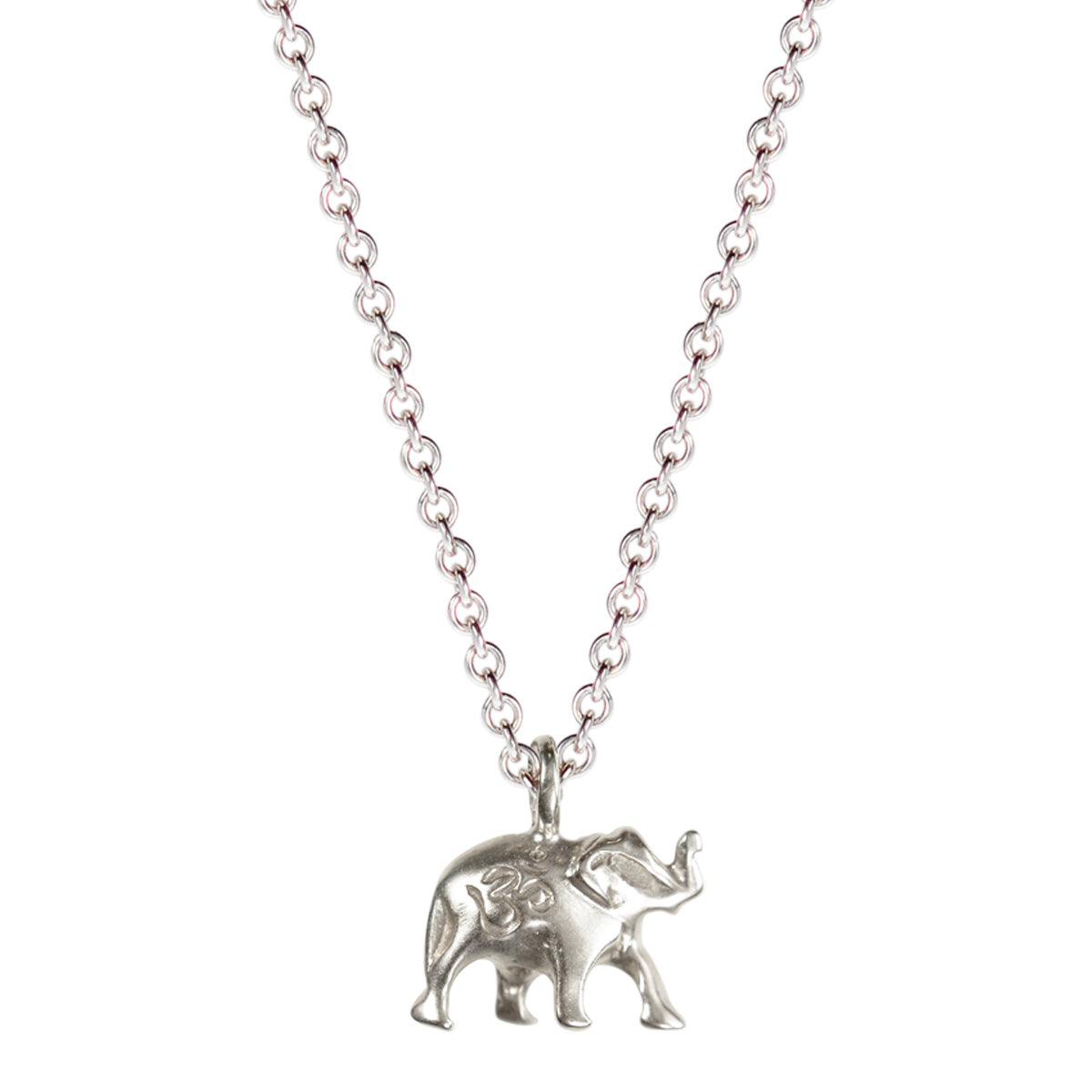 Sterling Silver Om Elephant Pendant