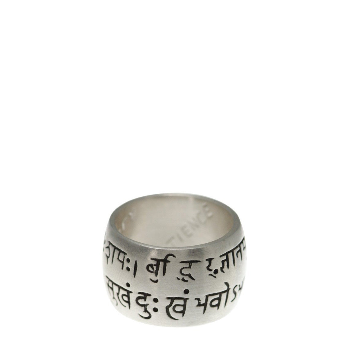 Men&#39;s Sterling Silver Wide Sanskrit Ring