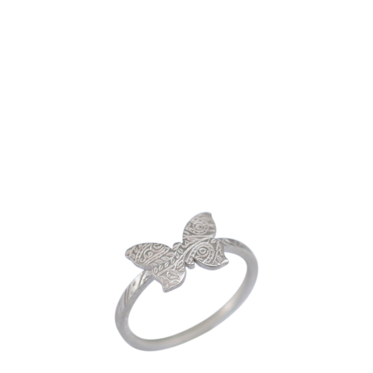 Sterling Silver Paisley Butterfly Ring