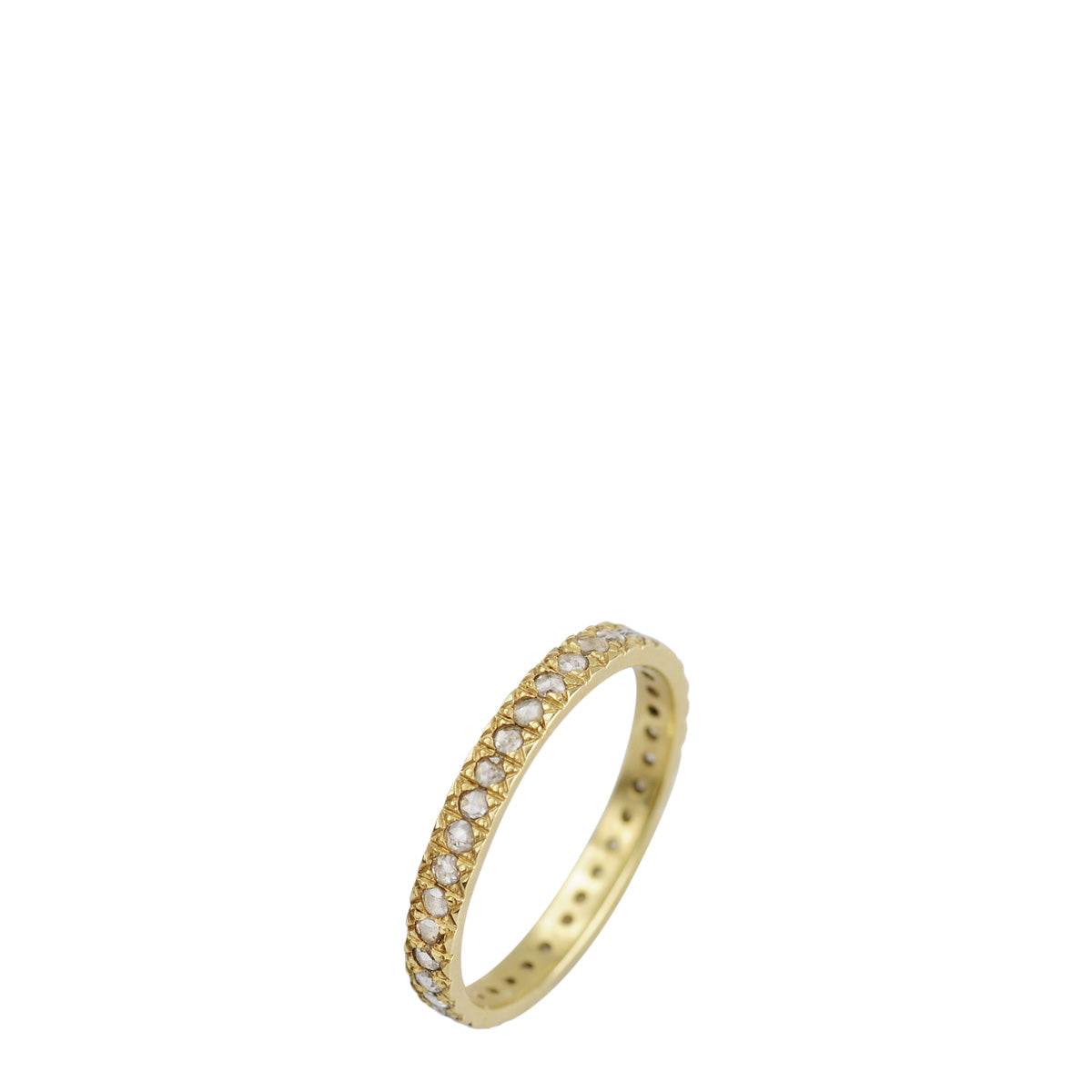 18K Gold 2.5mm Band with 1.5mm Rose Cut Diamonds