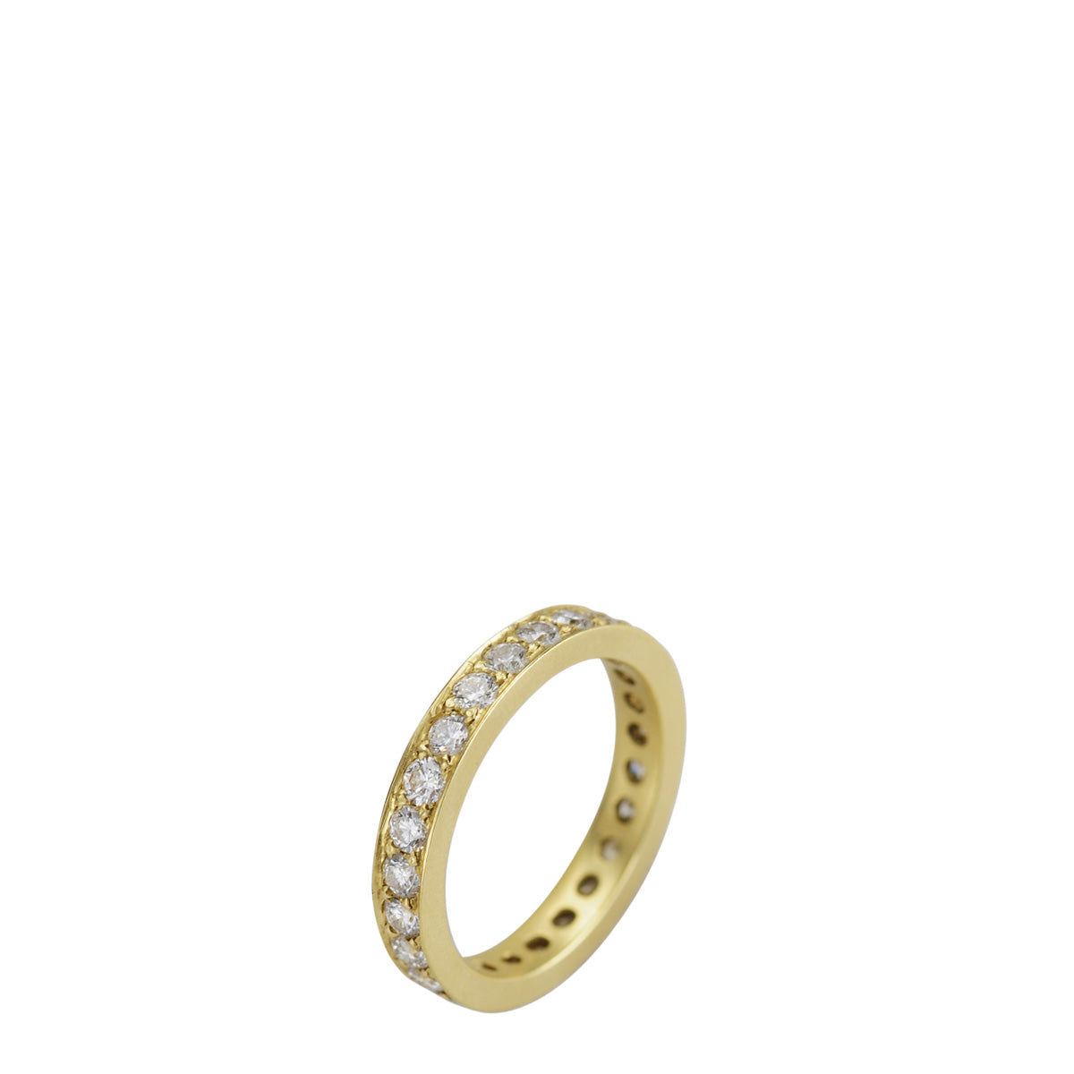18K Gold 3.5mm Band with 2.5mm Brilliant Cut Diamonds