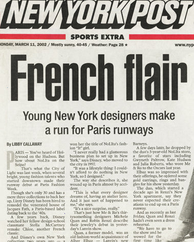 New York Post March 2002