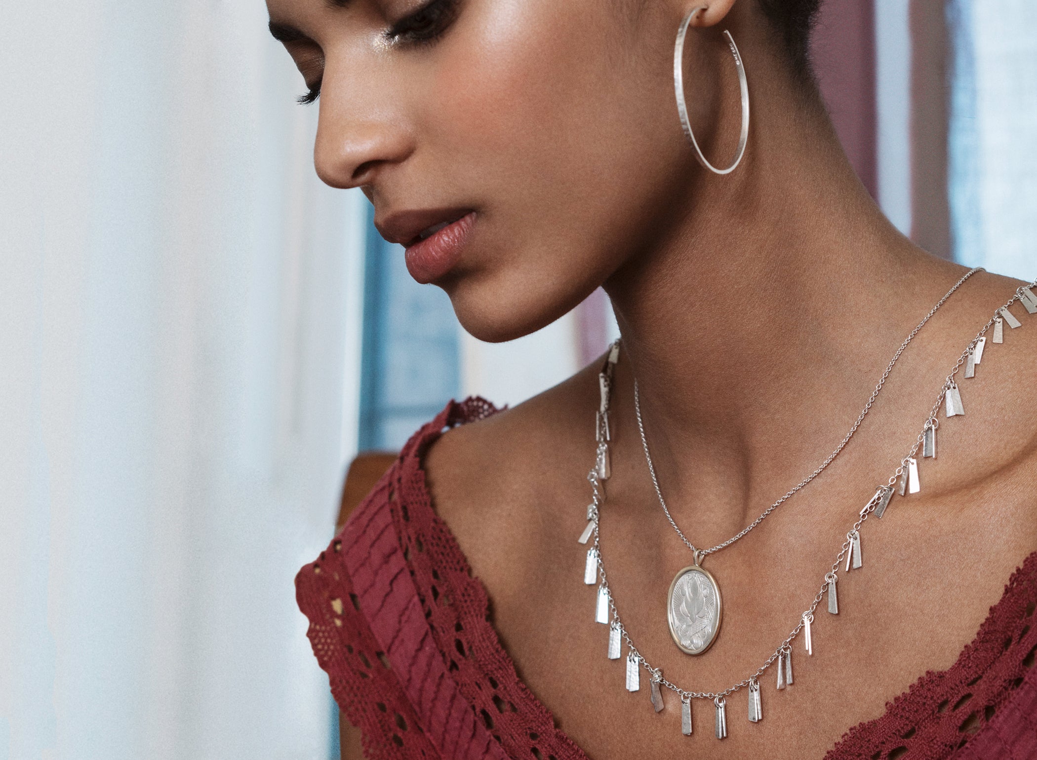 Silver Hoops, Pendants, Chains