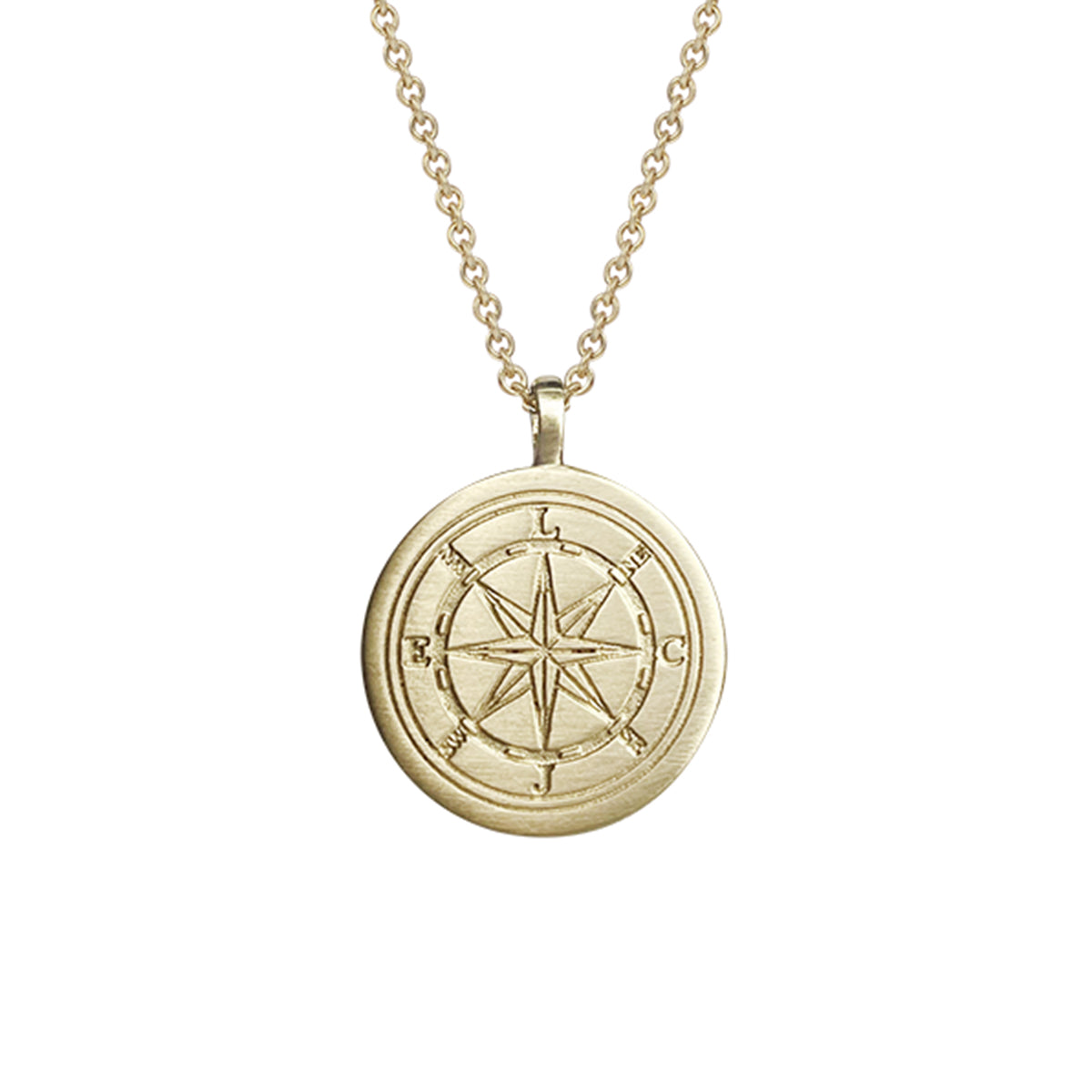10K Gold Compass Pendant