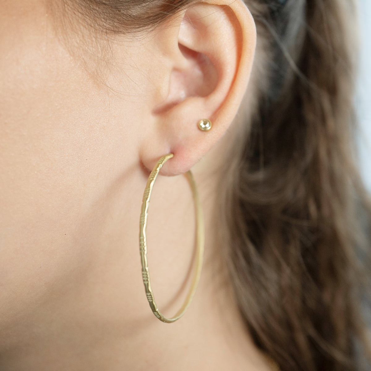18K Gold Large Moroccan Endless Hoop Earrings