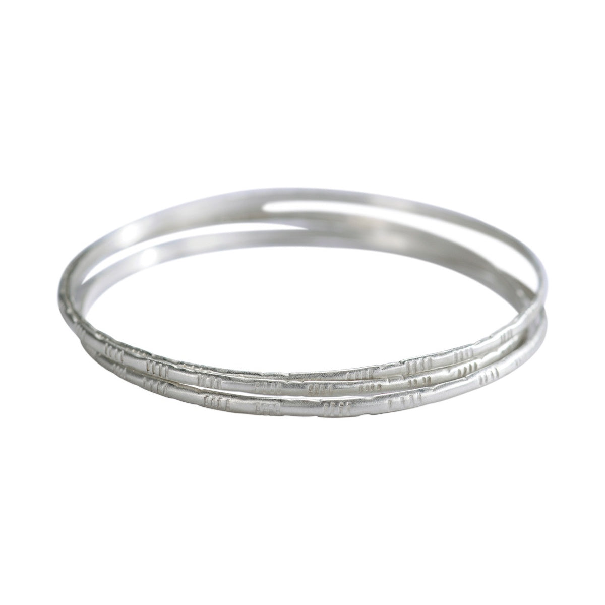 Sterling Silver Moroccan Bangles (Set of 3)