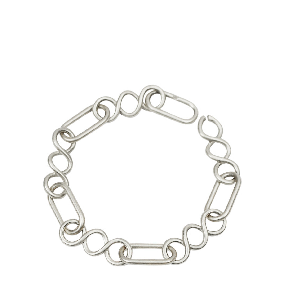 Sterling Silver Figure 8 Chain Bracelet