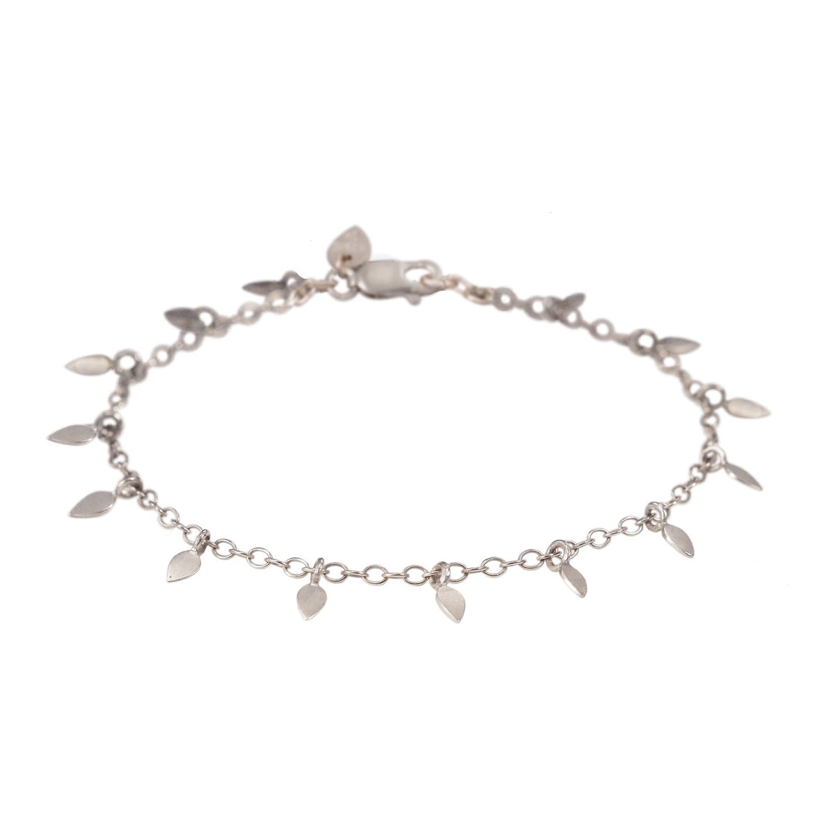 Sterling Silver Tiny Petal Bracelet