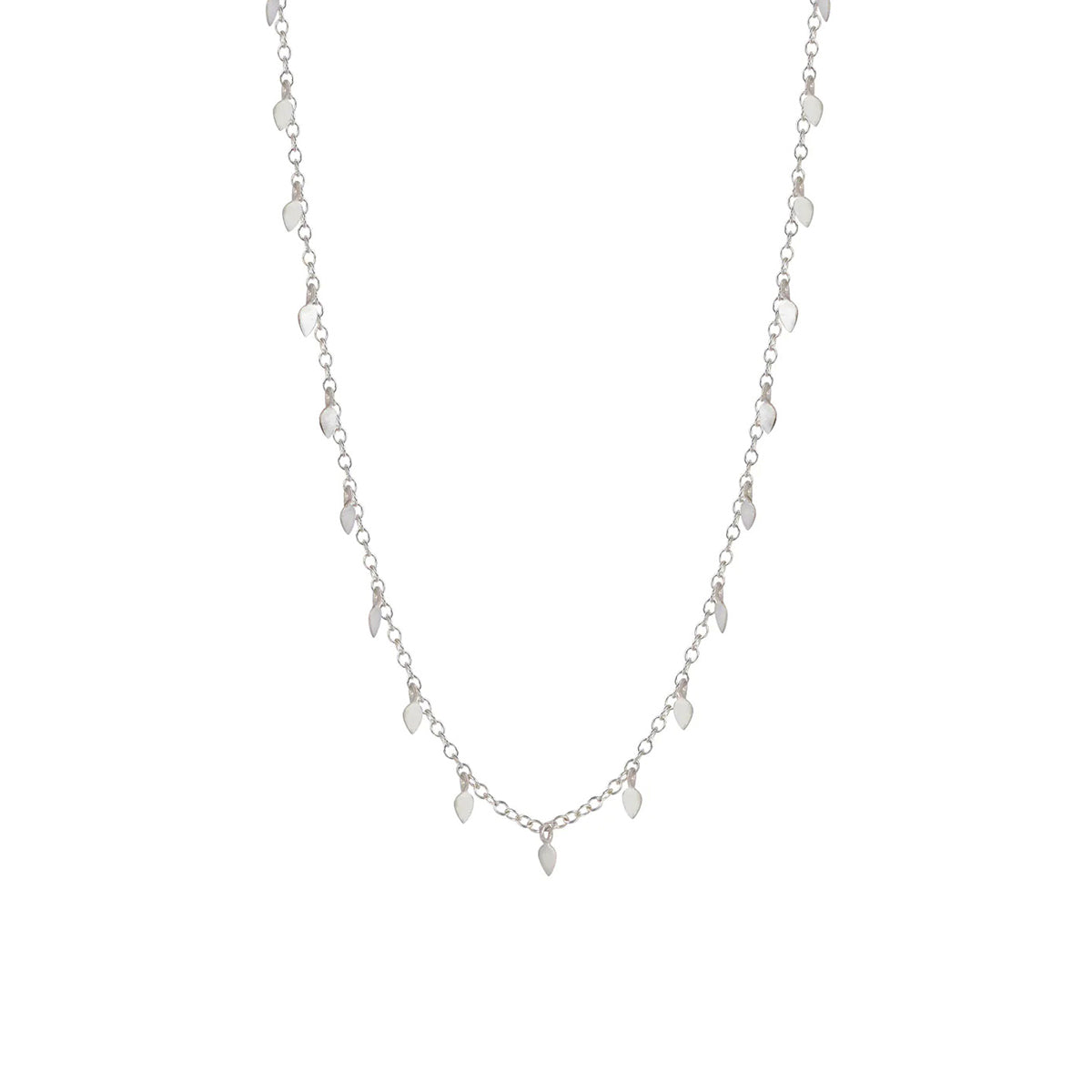 Sterling Silver Tiny Petal Chain