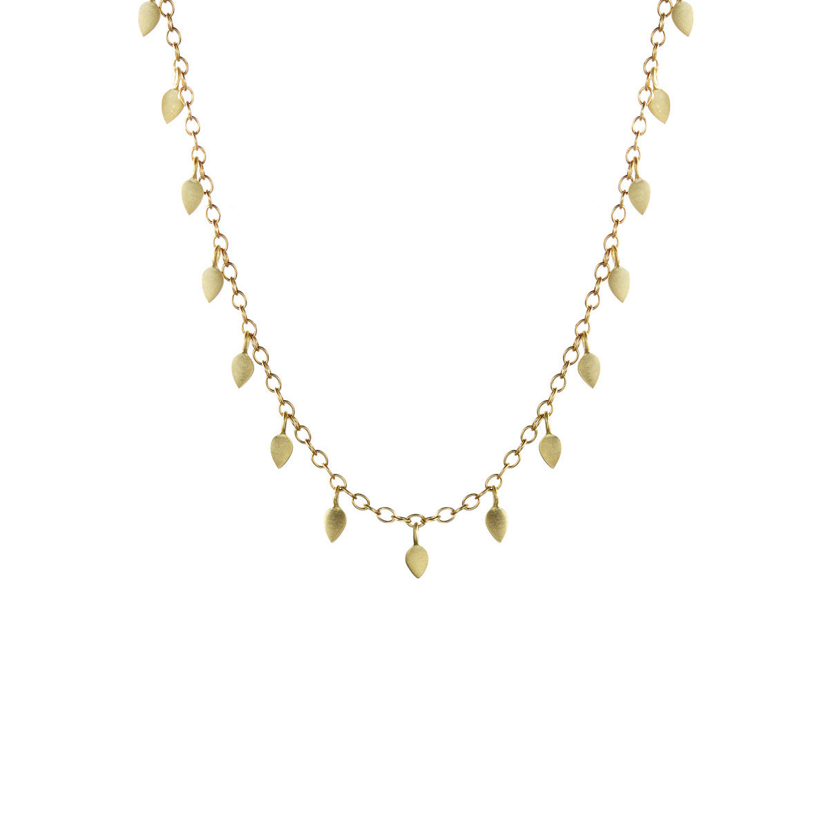 18K Gold Tiny Petal Chain