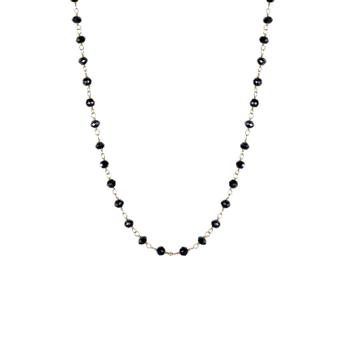 18K Gold Fine Black Diamond Chain