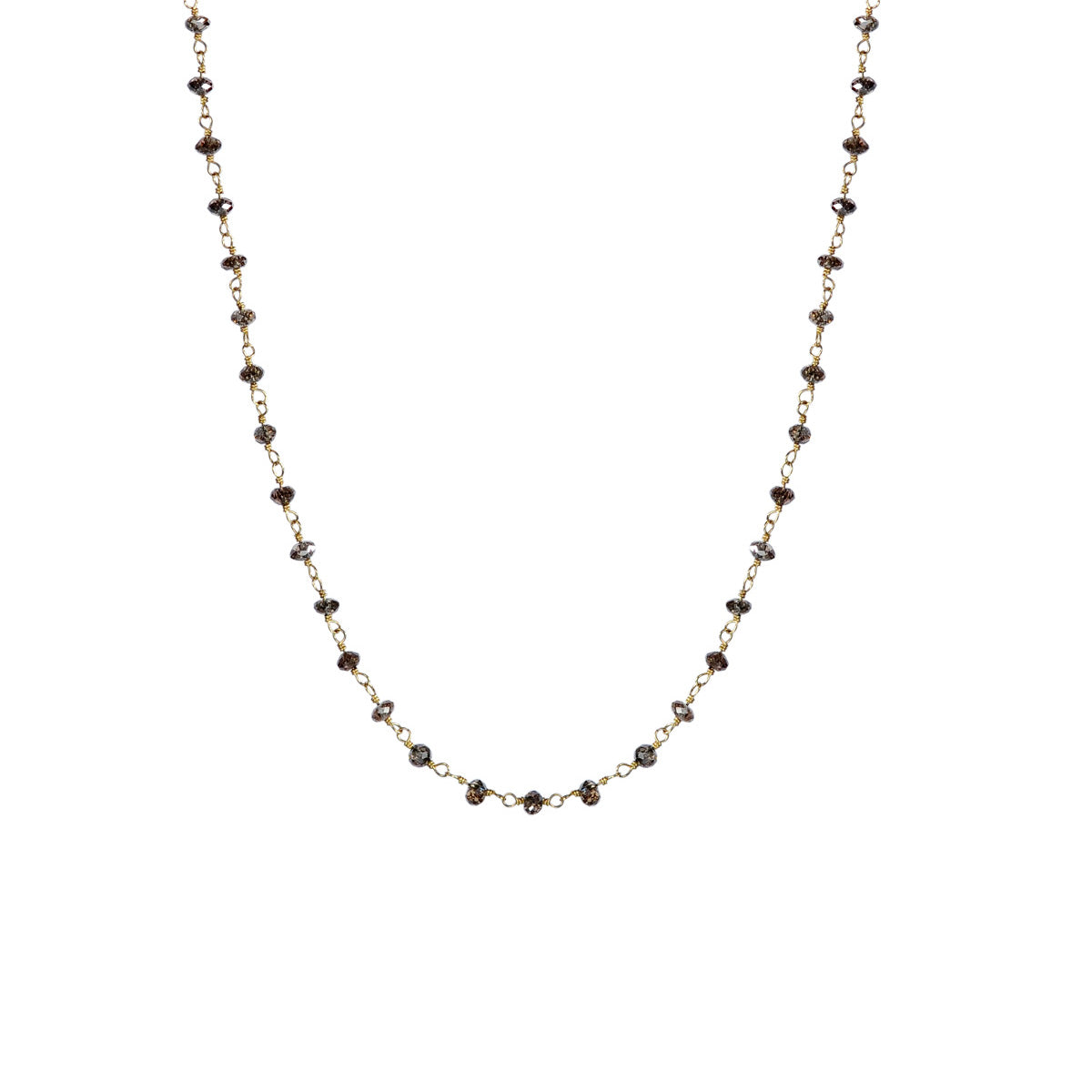 18K Gold Fine Brown Diamond Chain