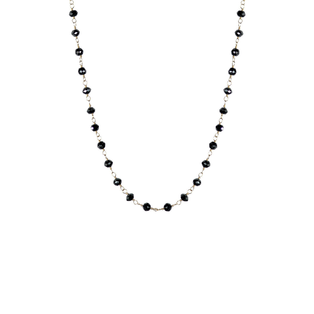 18K Gold Fine Black Diamond Chain