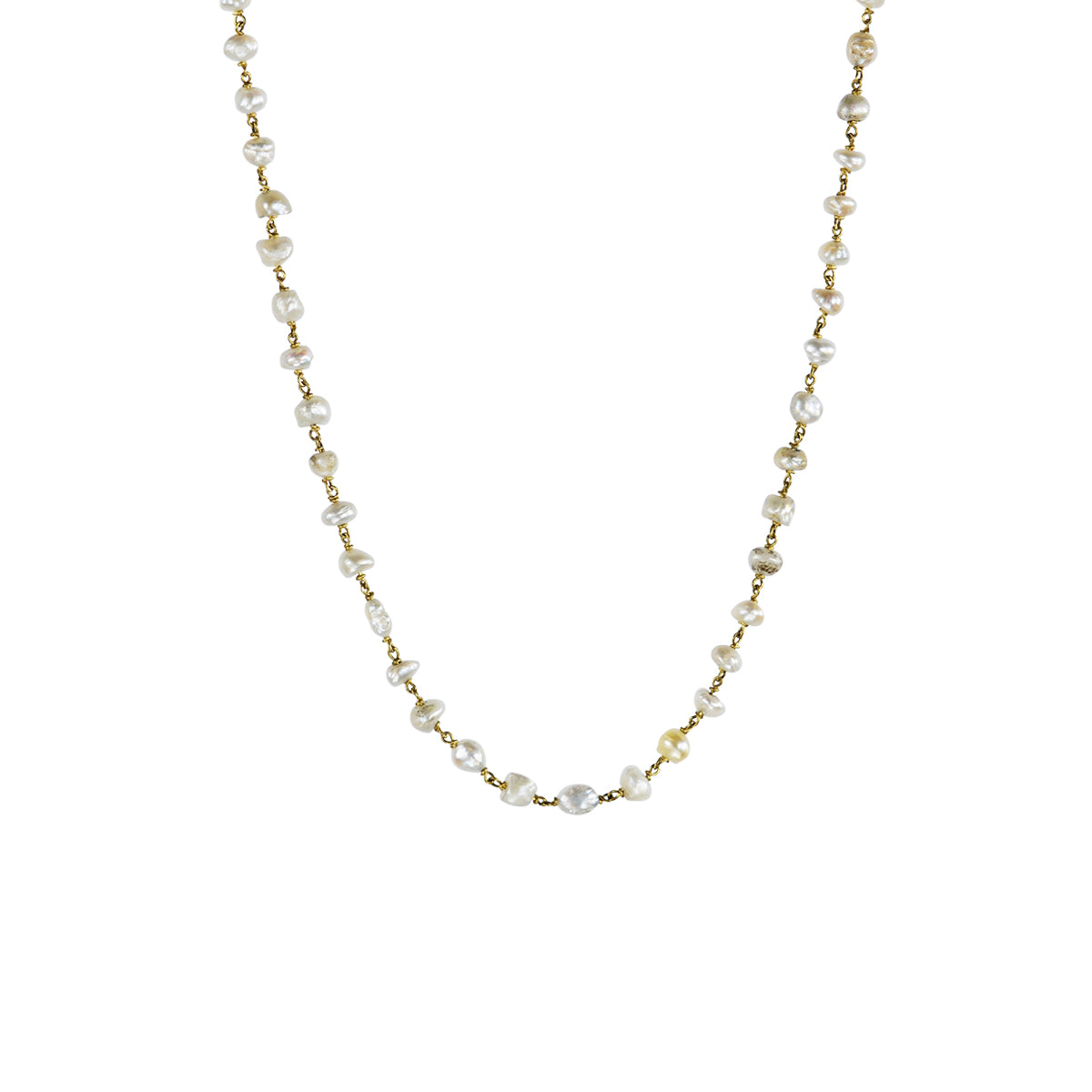 18K Gold Basra Pearl Chain