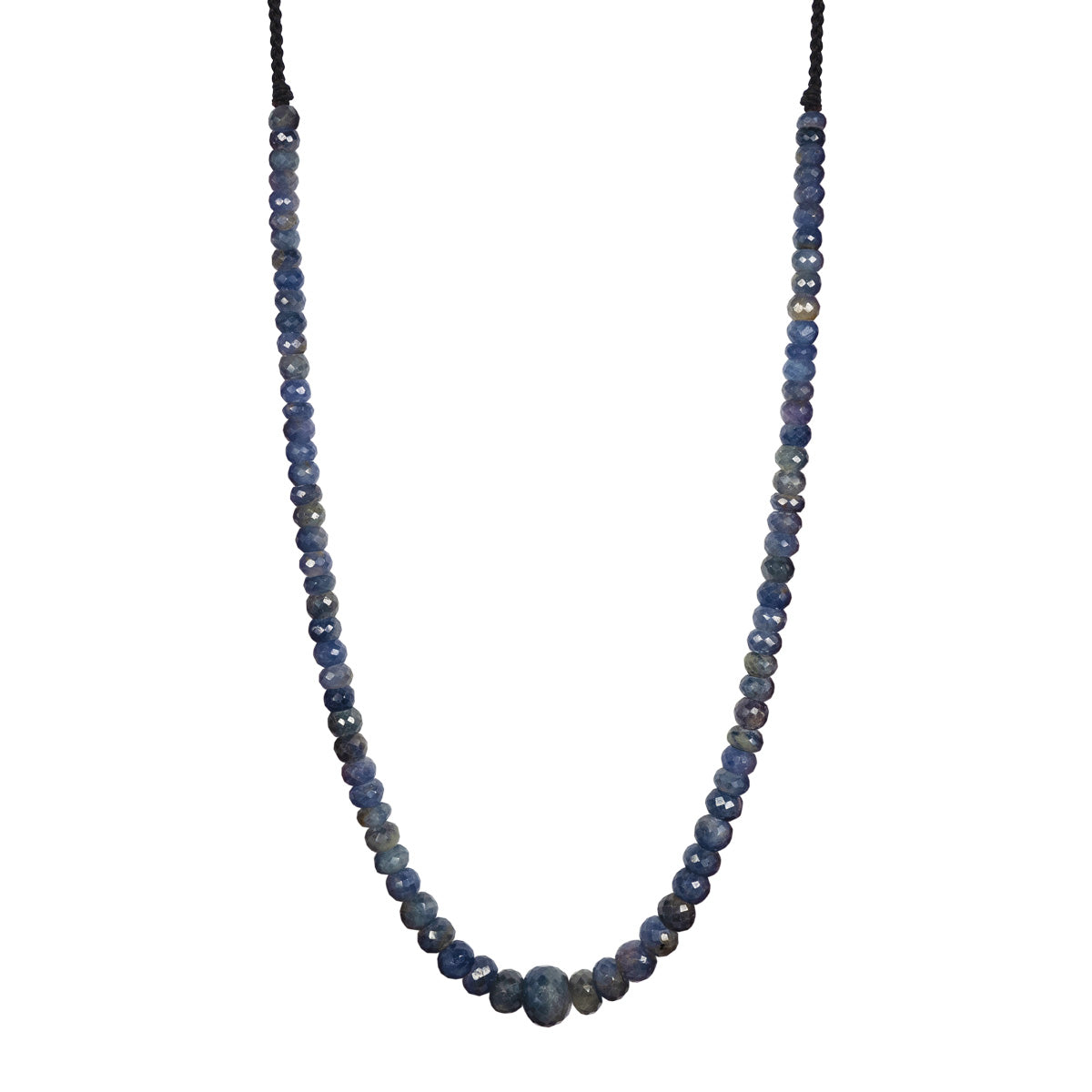 Natural Blue Sapphire Beads Necklace Calibre Sapphire & Yellow Gold Spacers  | eBay
