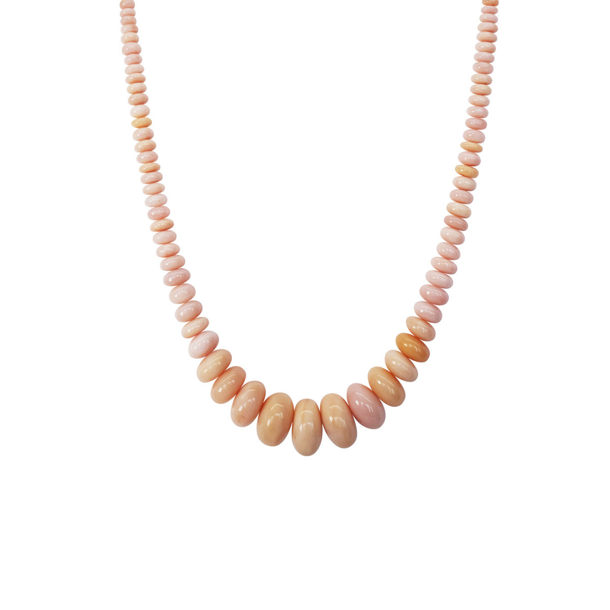 18K Gold 369 Carat Natural Pink Opal Necklace