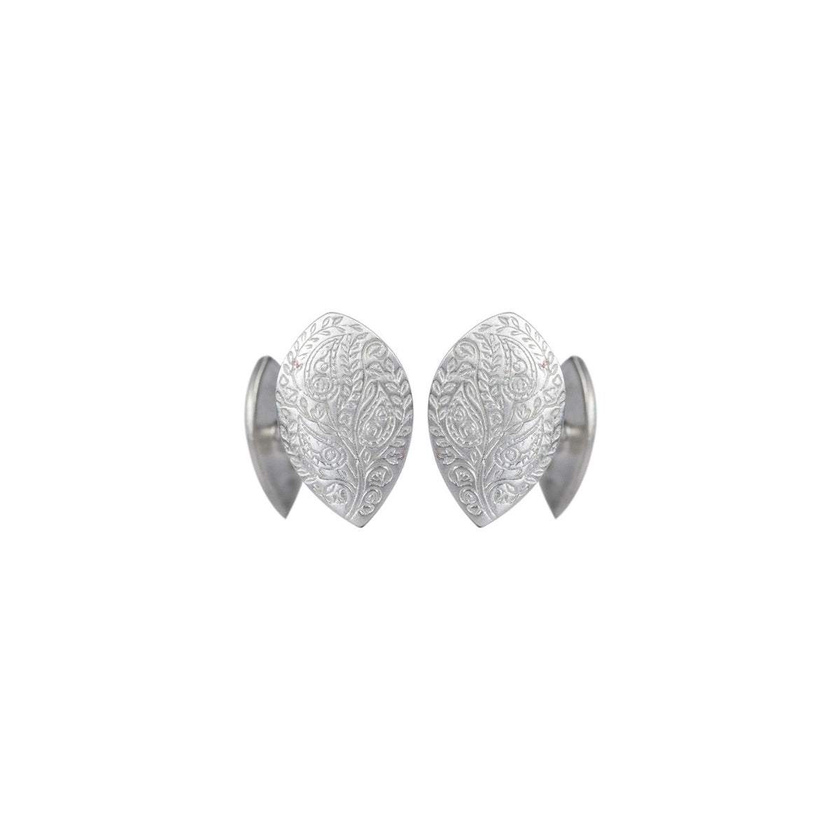 Men's Sterling Silver Paisley Cufflinks