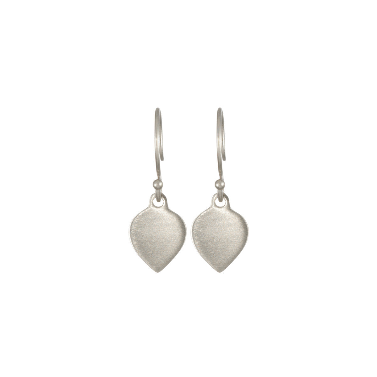Sterling Silver Small Flat Lotus Petal Earrings