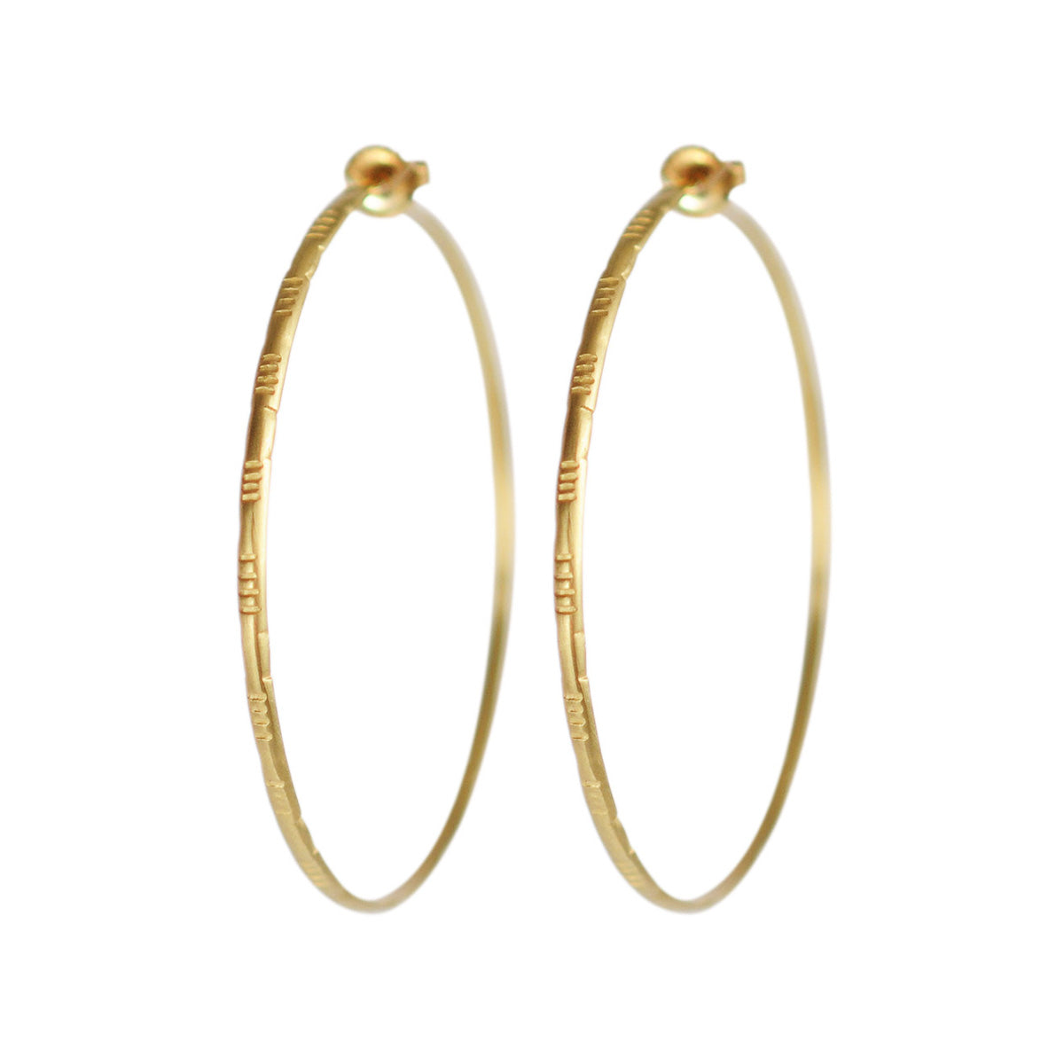 18K Gold Large Moroccan Endless Hoop Earrings