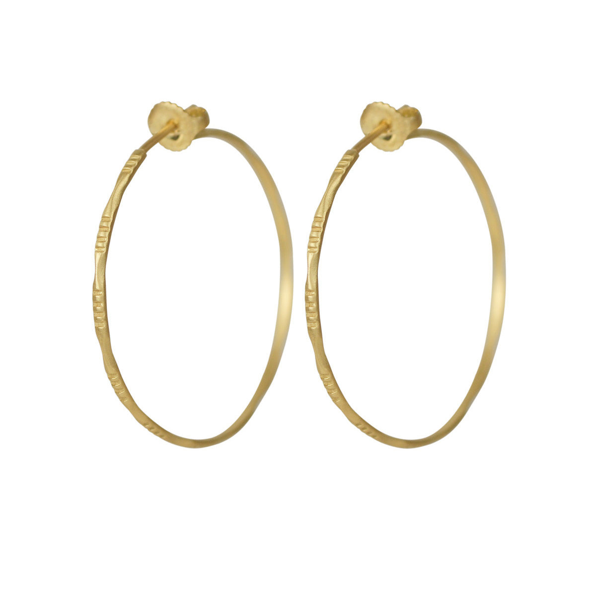 18K Gold Medium Moroccan Endless Hoop Earrings