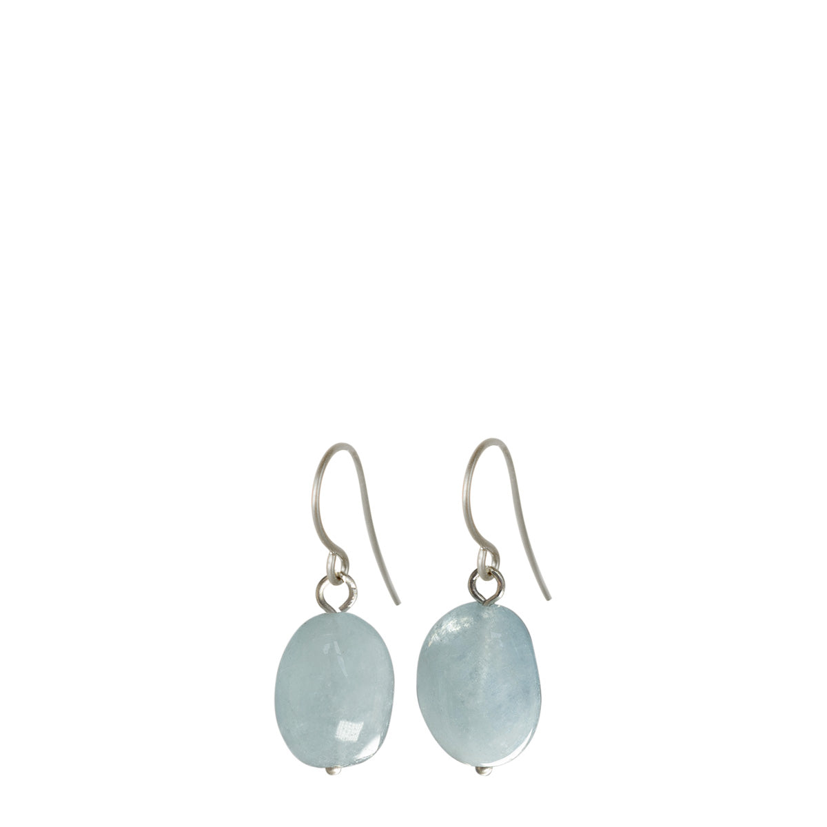 Sterling Silver Aquamarine Bead Earrings