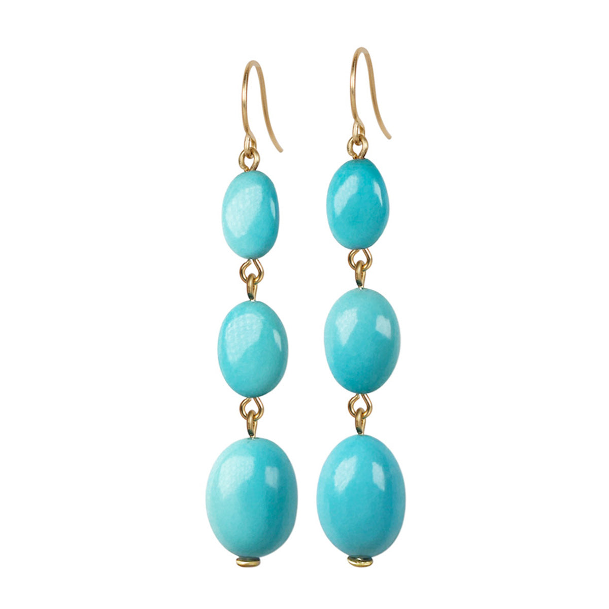 Sky Blue Turquoise Sterling Silver Multi Dangle Post Southwestern Earrings  QT | eBay