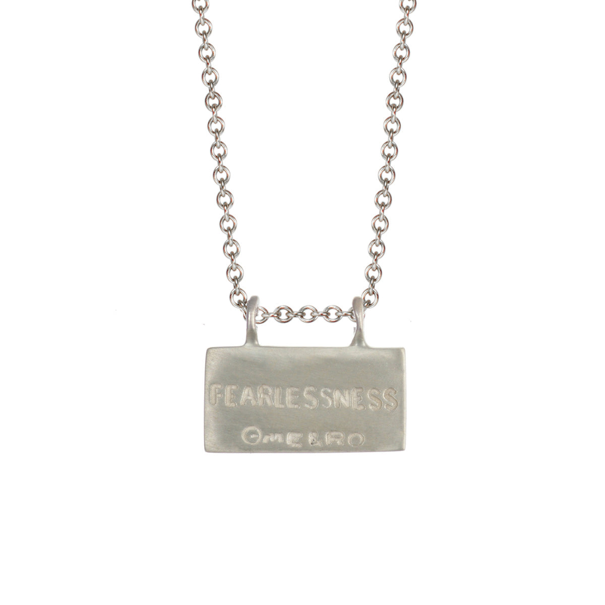 Sterling Silver 'Fearlessness' Slate Pendant
