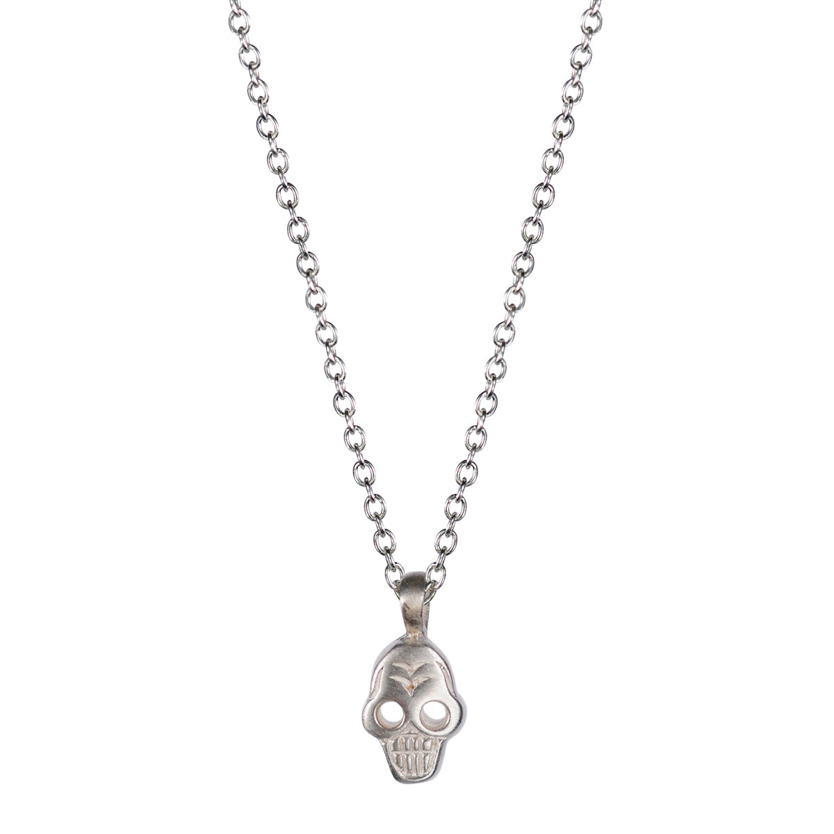 Sterling Silver Tiny Skull Pendant
