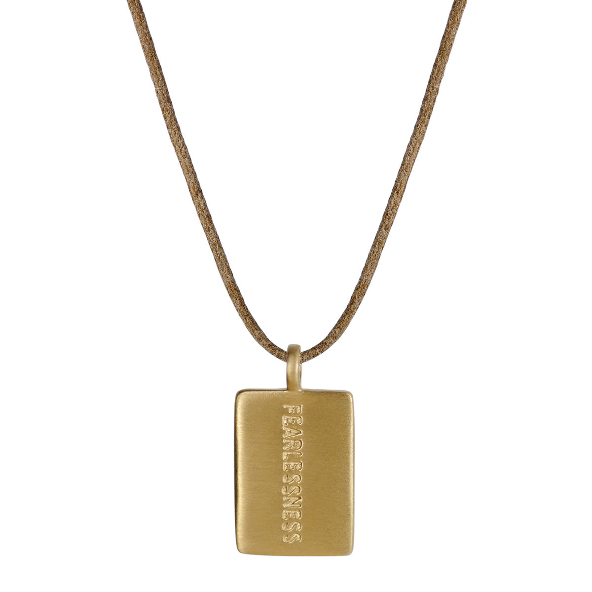 10K Gold Joyful Heart Foundation Fearlessness Tag on Cord