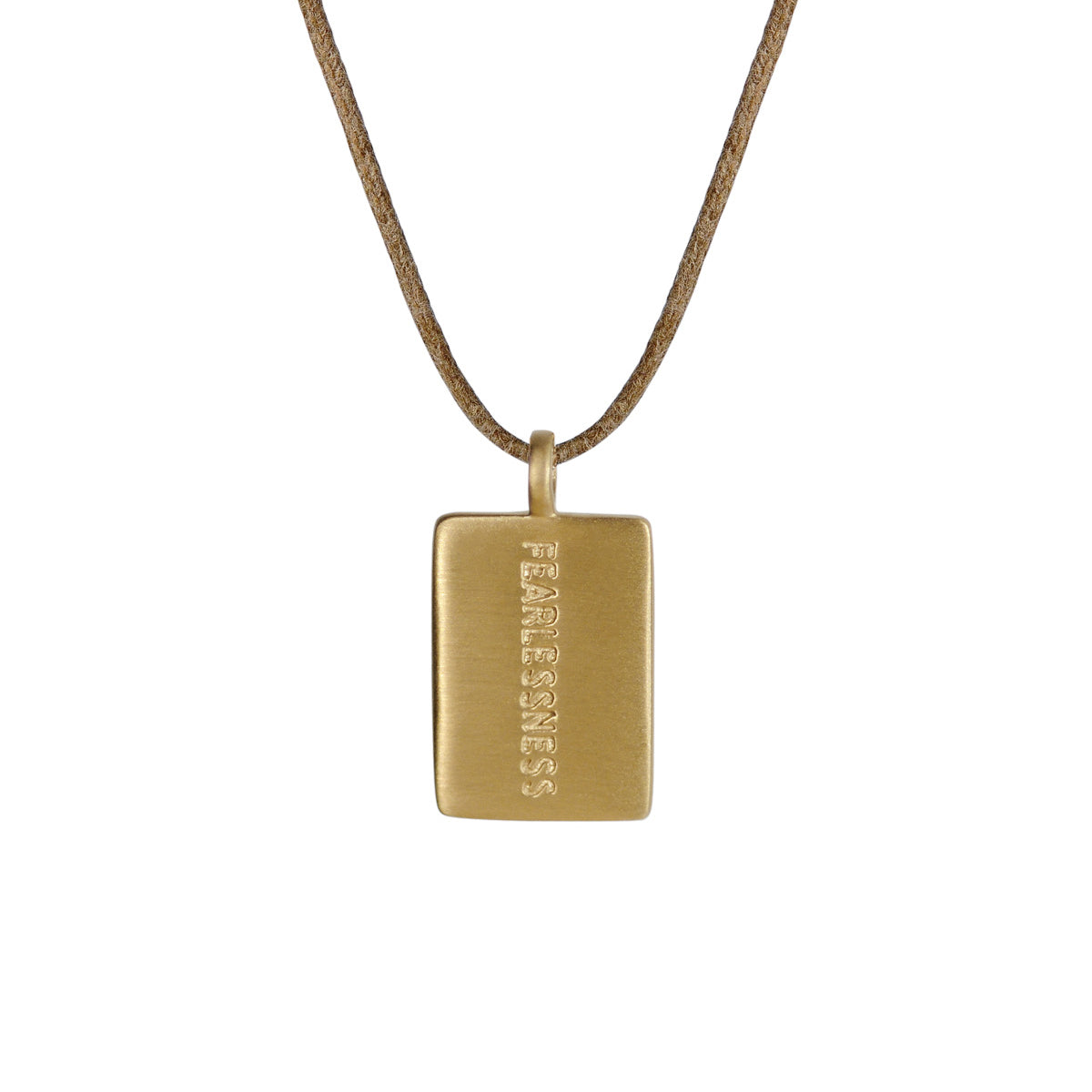 10K Gold Joyful Heart Foundation Fearlessness Tag on Cord