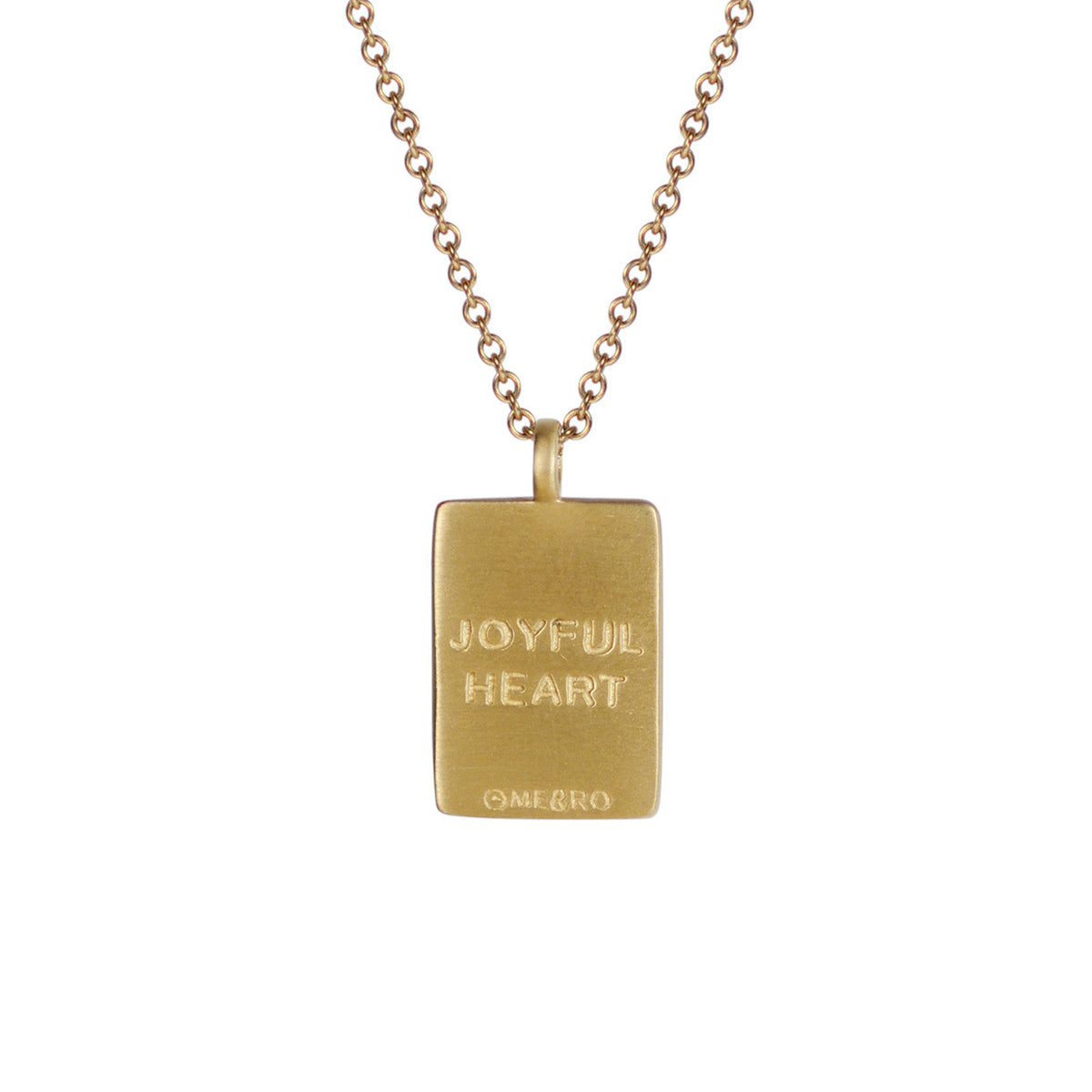 10K Gold Joyful Heart Foundation Fearlessness Tag on Chain