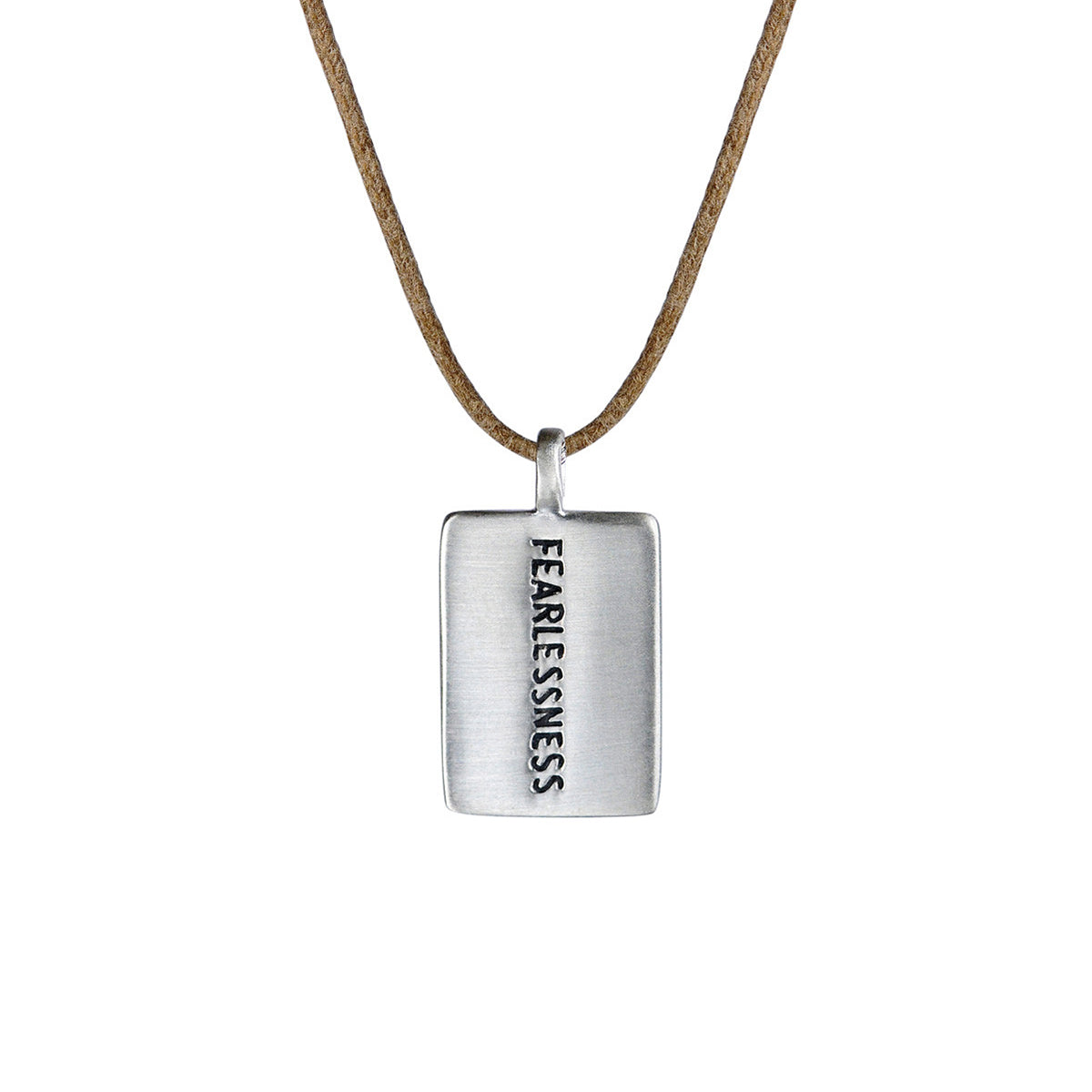 Sterling Silver Joyful Heart Foundation Fearlessness Tag on Cord