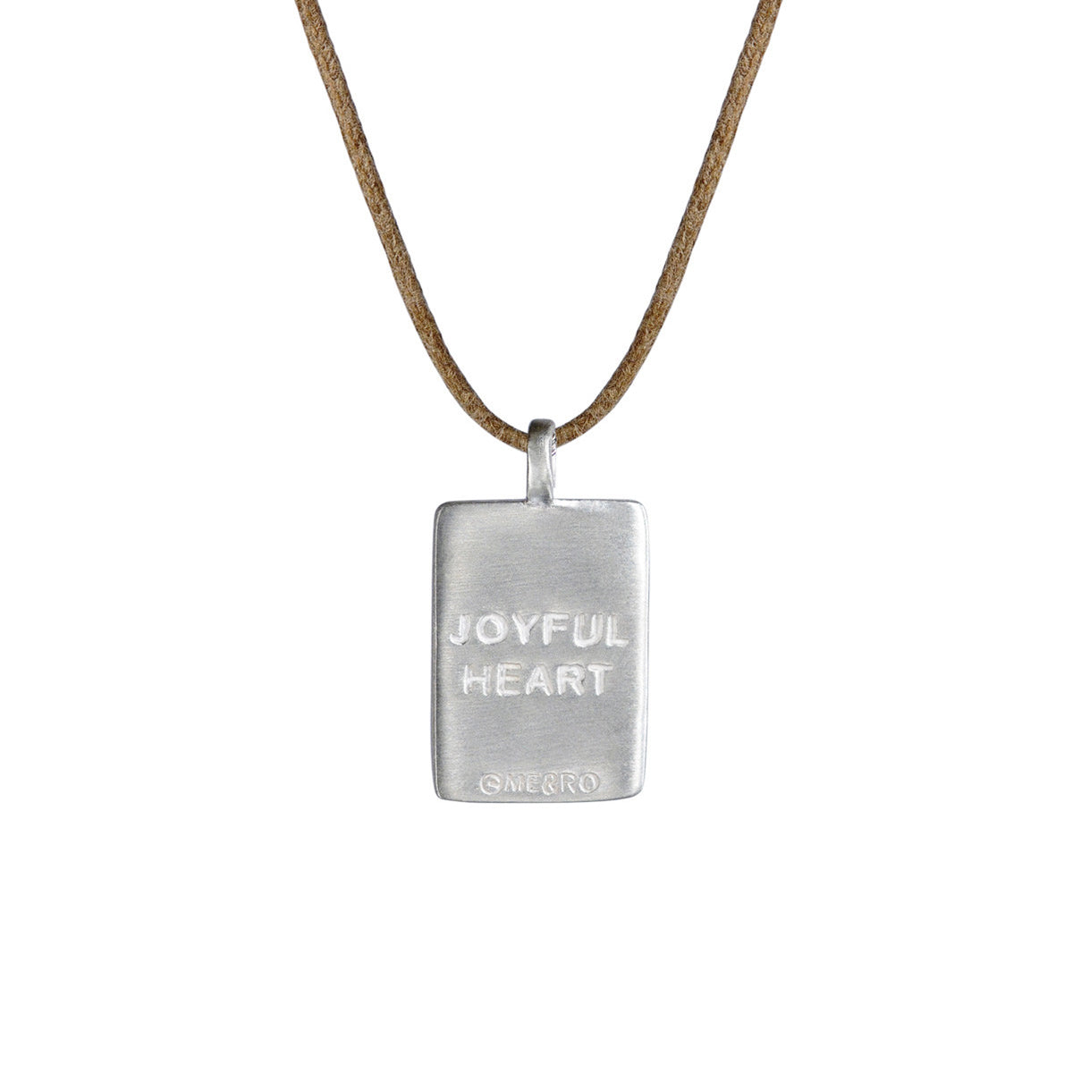 Sterling Silver Joyful Heart Foundation Fearlessness Tag on Cord