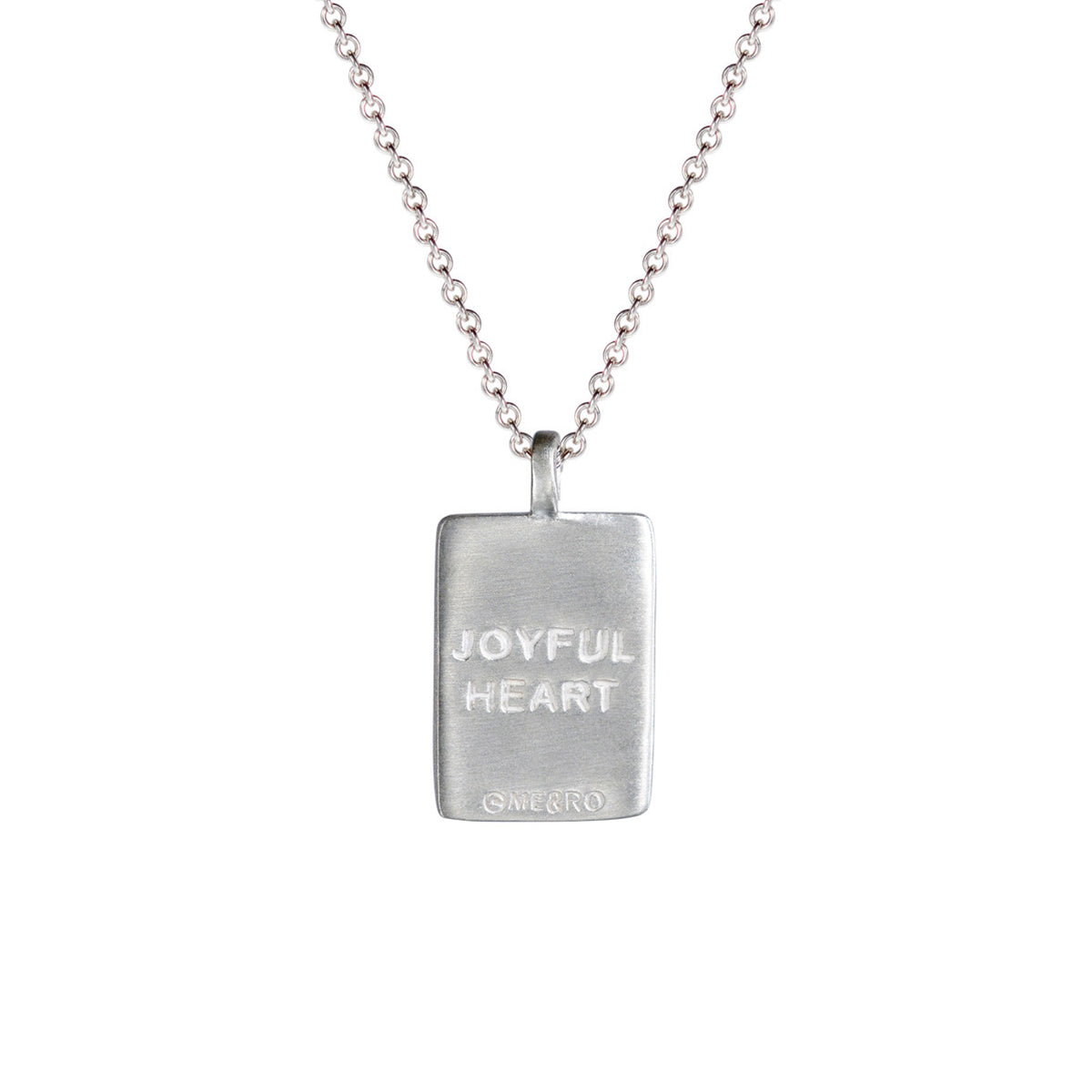 Sterling Silver Joyful Heart Foundation Fearlessness Tag on Chain