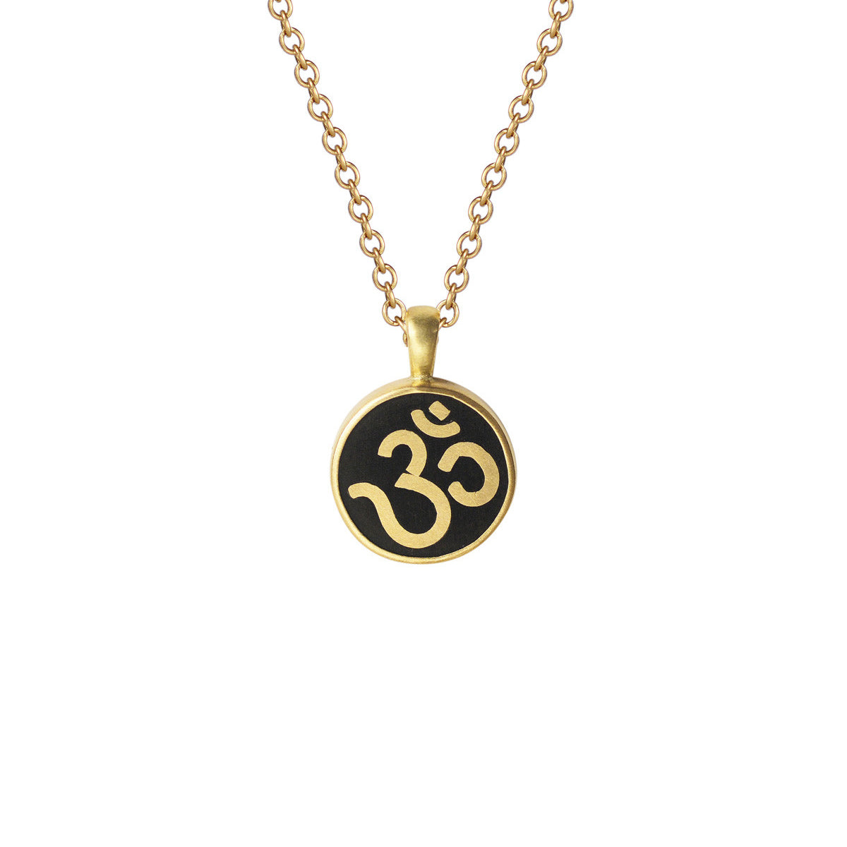 18K Gold Om Pendant
