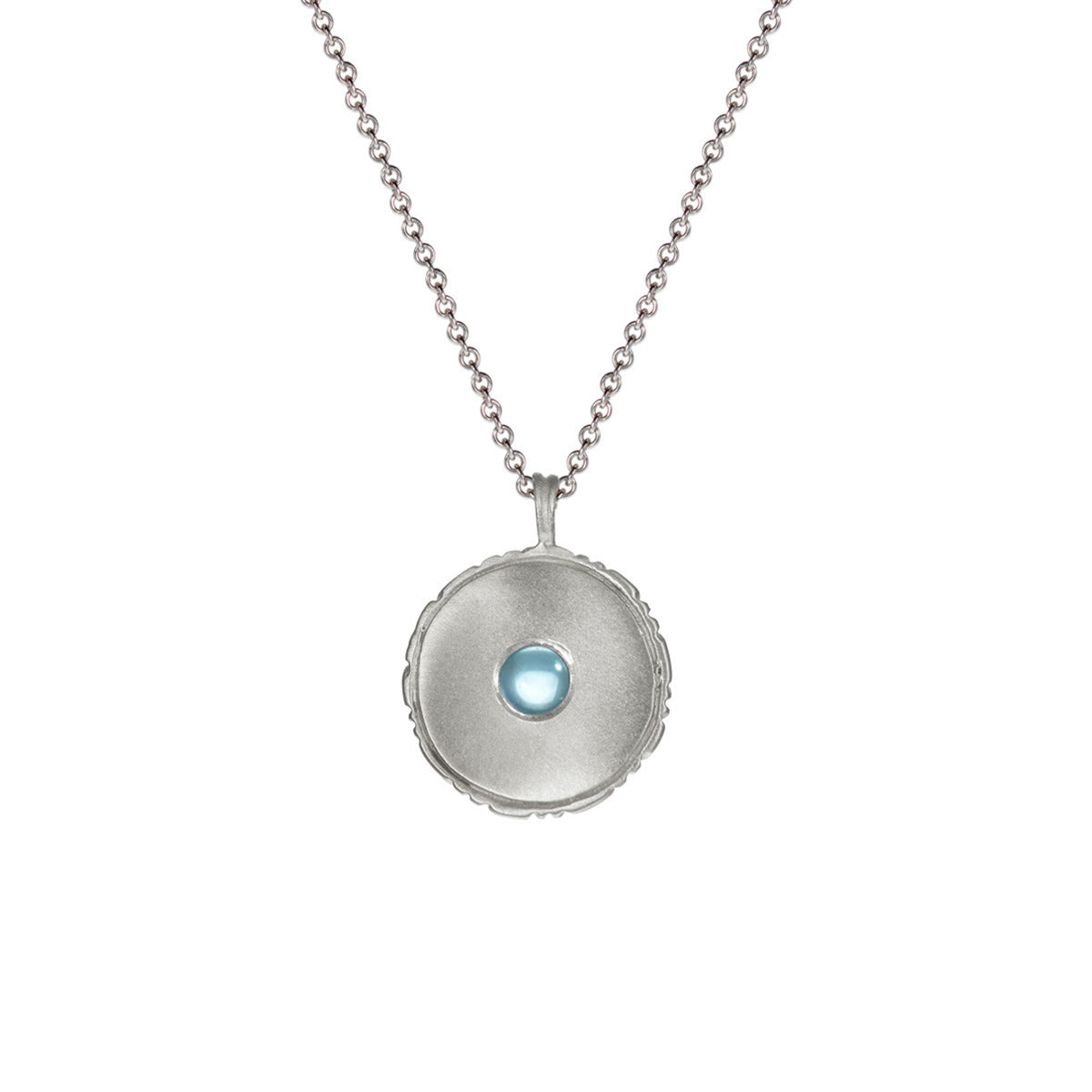 Sterling Silver Strength is Having a Graceful Life Pendant with Sky Blue Topaz