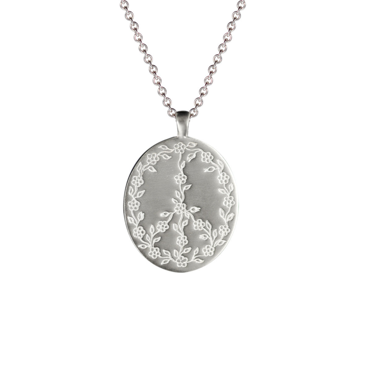 Sterling Silver Peace Symbol Pendant
