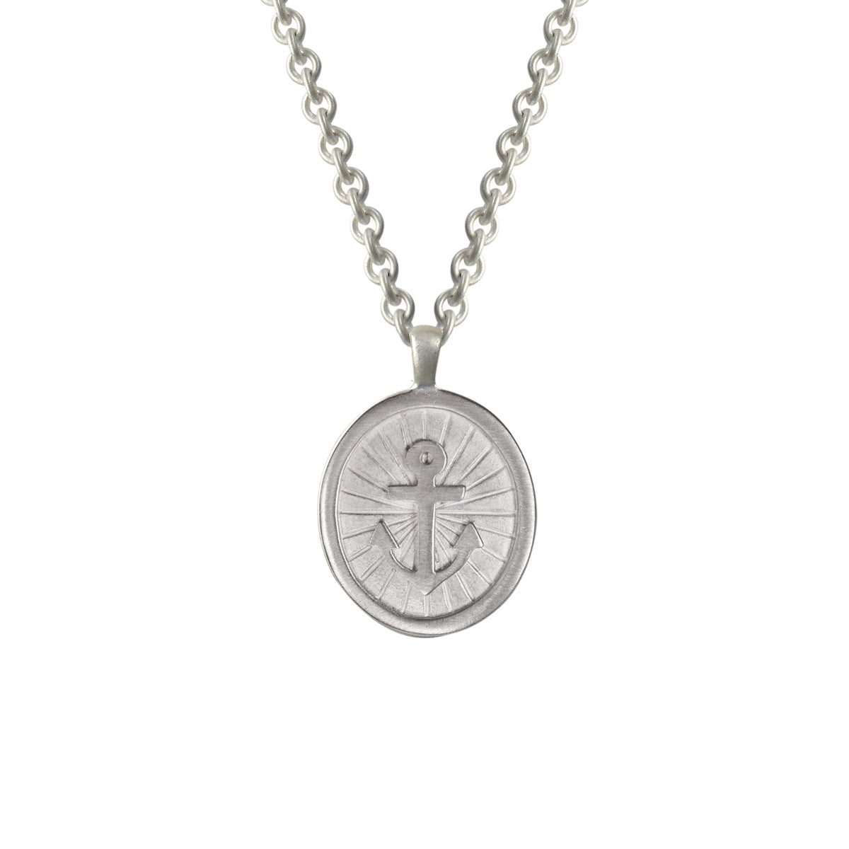 Sterling Silver Large Anchor Pendant