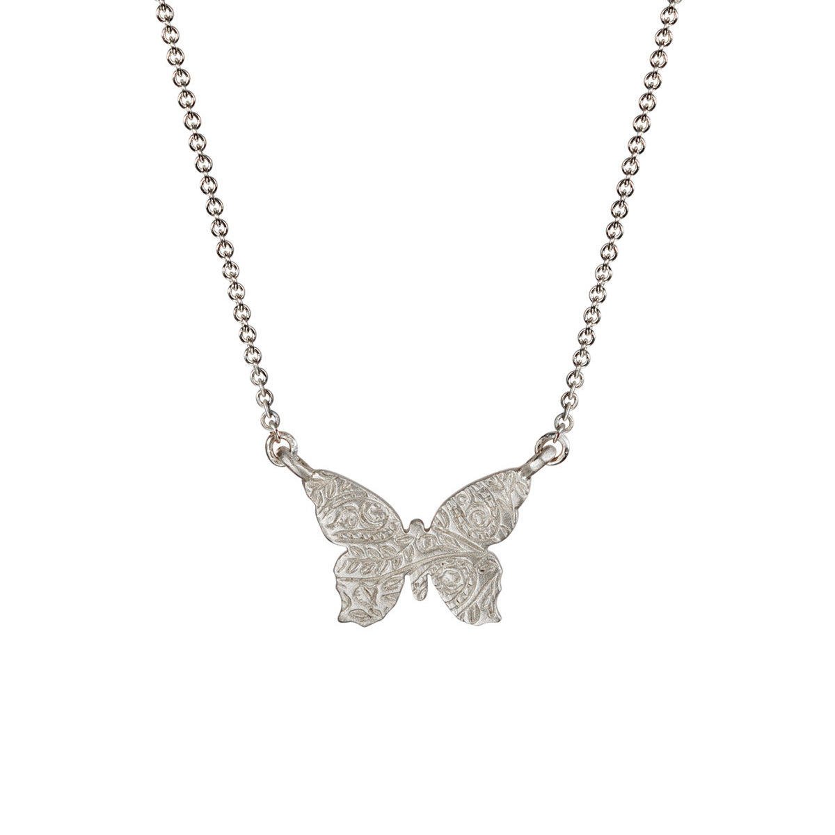 Sterling Silver Small Paisley Butterfly Pendant