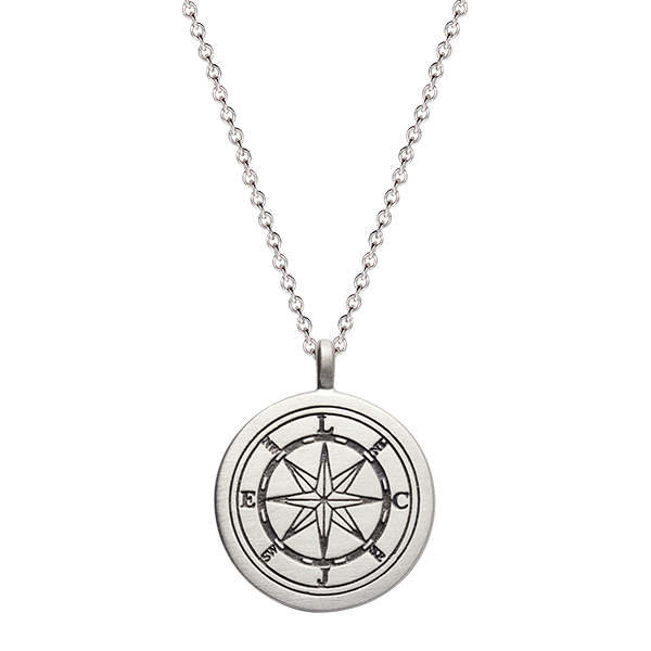 Sterling Silver Compass Pendant