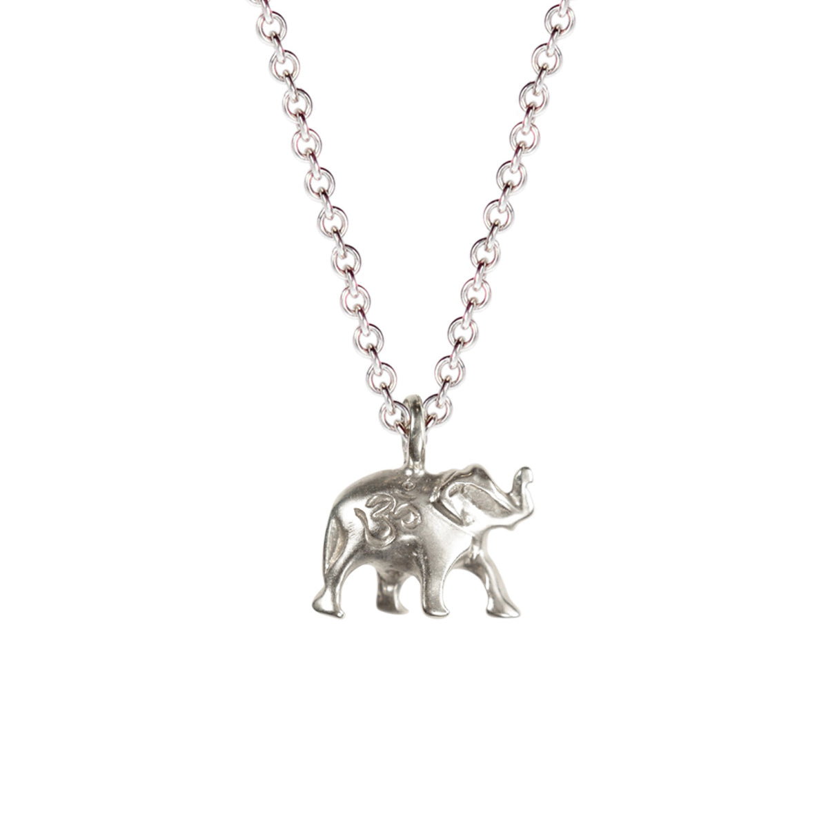 Sterling Silver Om Elephant Pendant