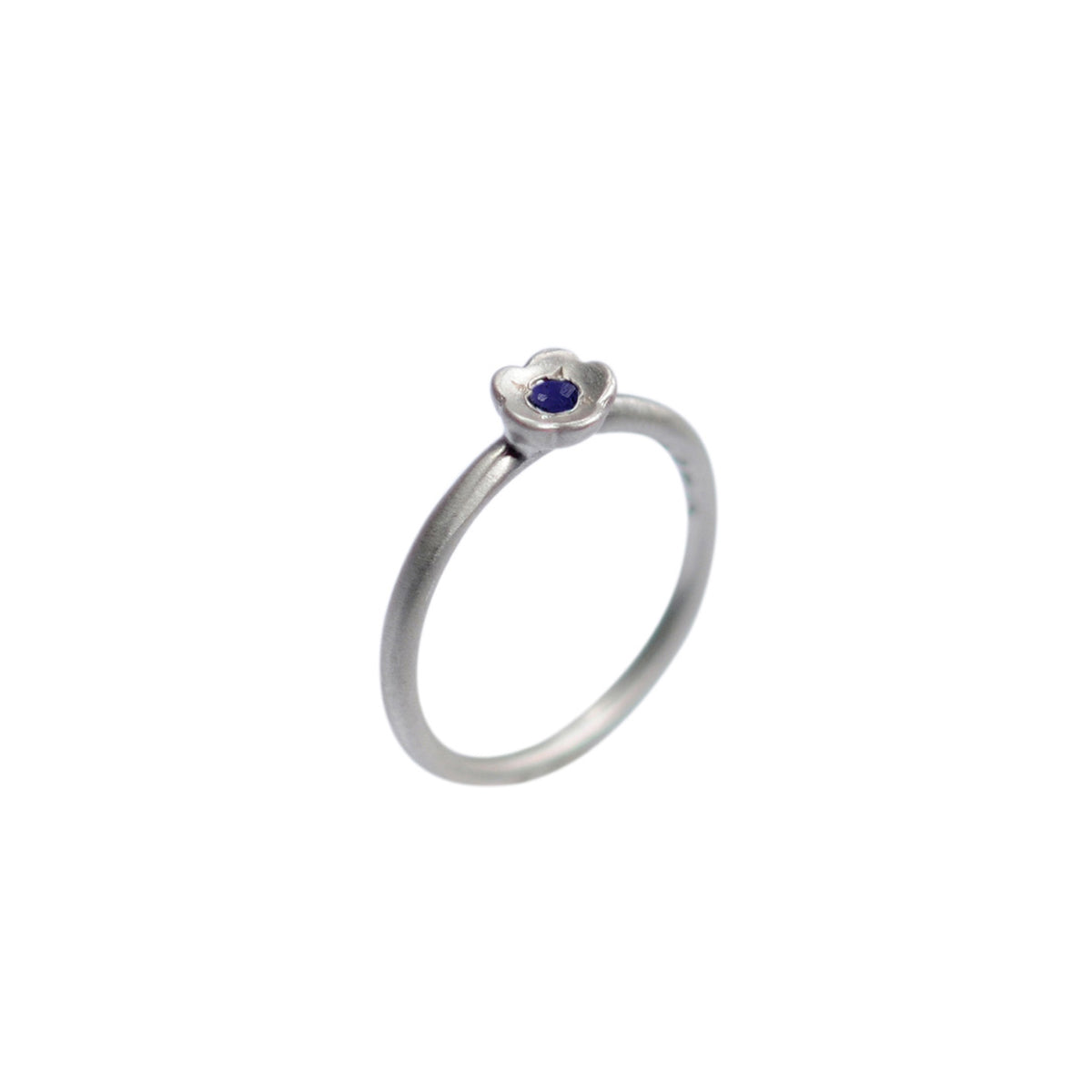 Sterling Silver Buttercup Ring with Iolite