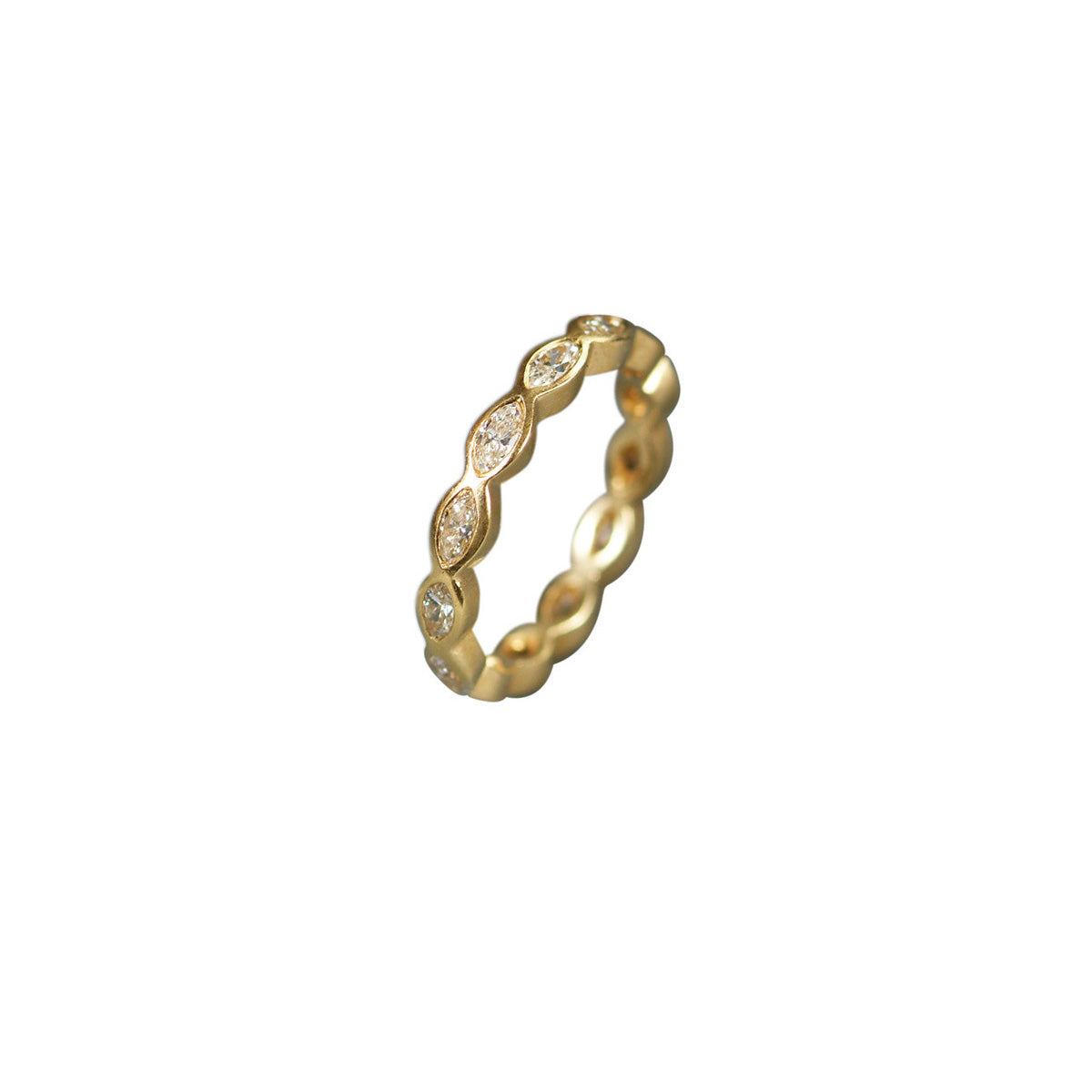 Marquise Diamond Band in 18K Gold